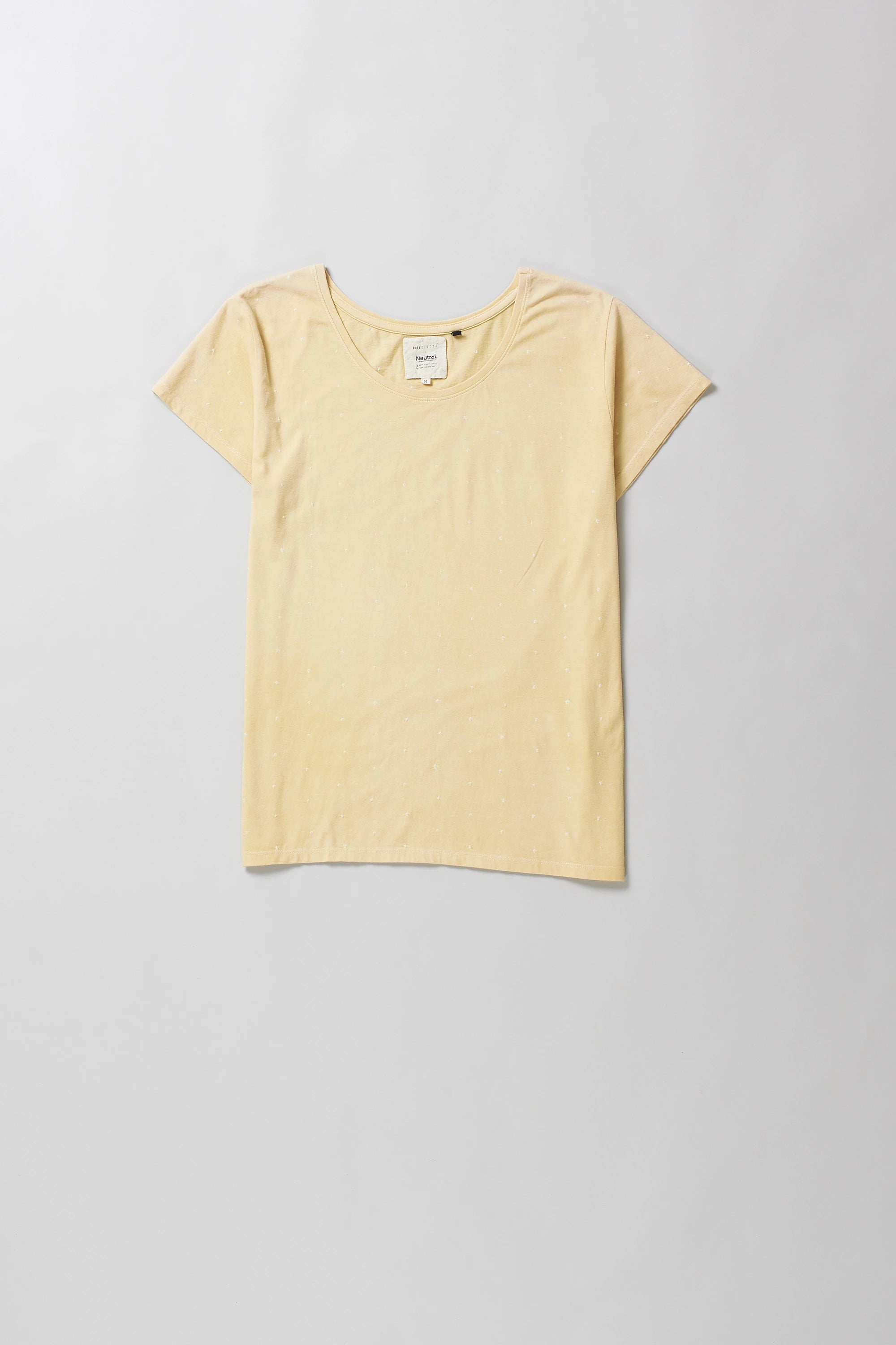 Losse Fit Knitted T-Shirt in Ochre Yellow
