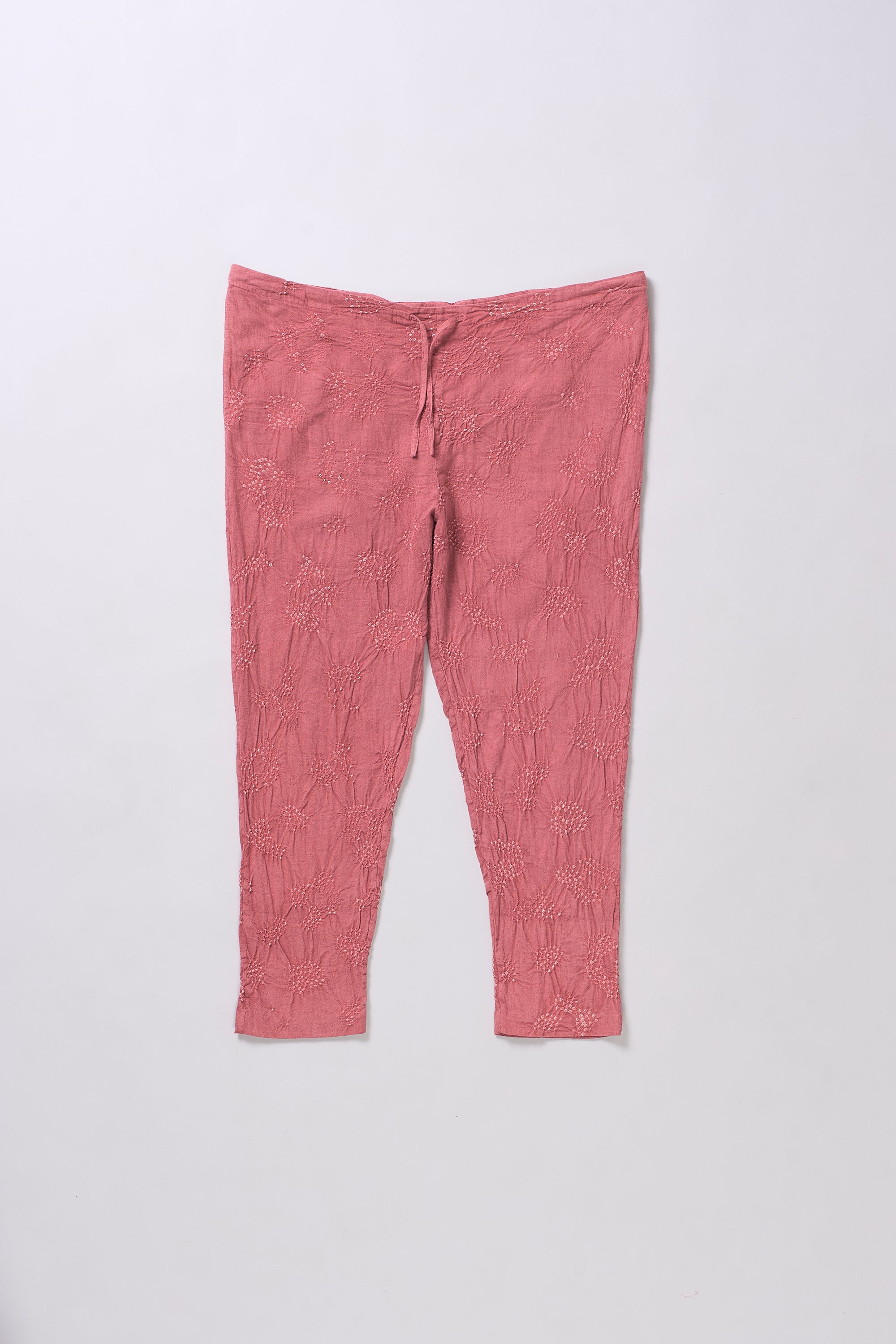 Bandhani Pants in Rouge Pink