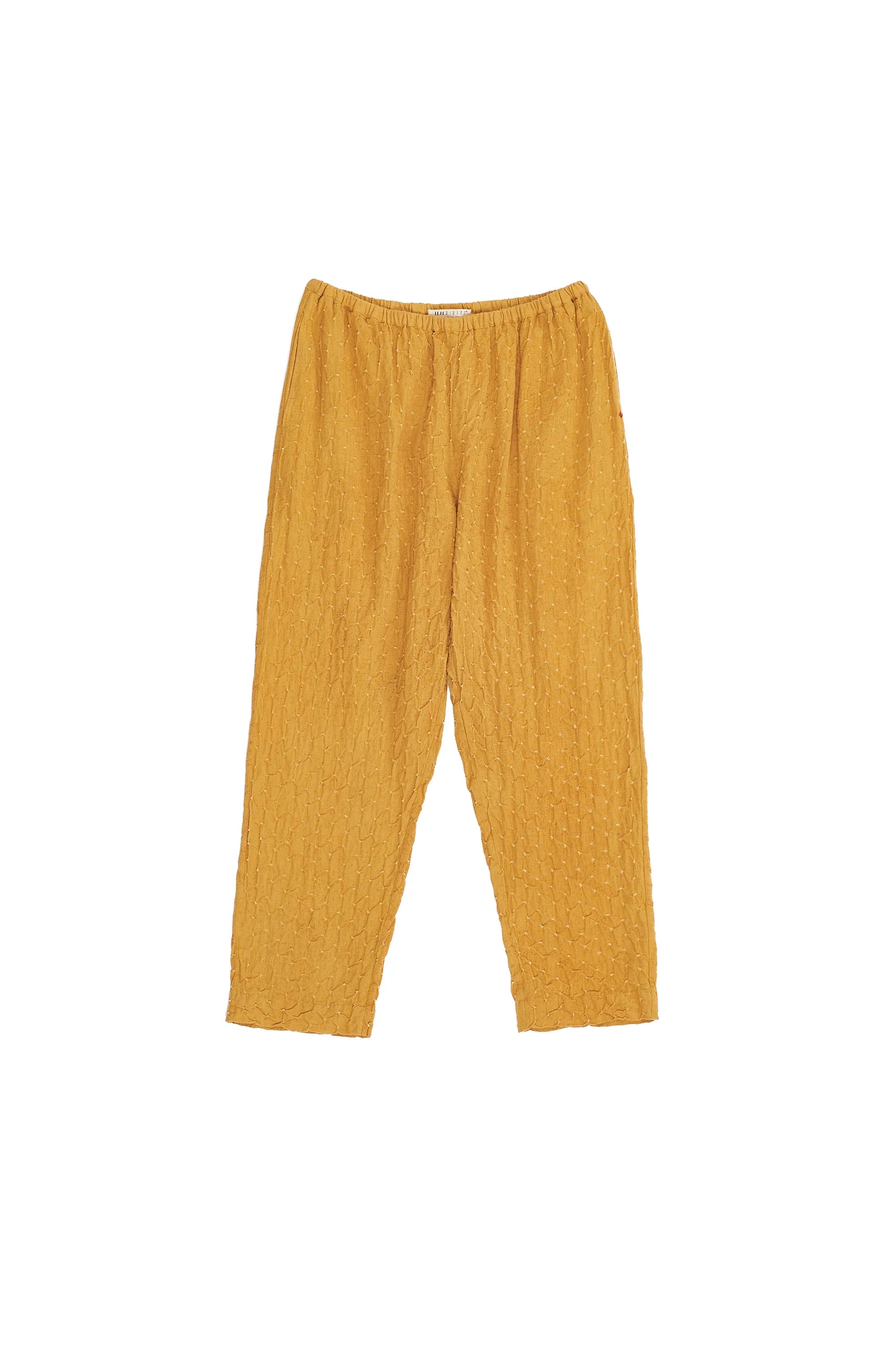 Elastic Pants with Bandhani Mango Yellow Colour