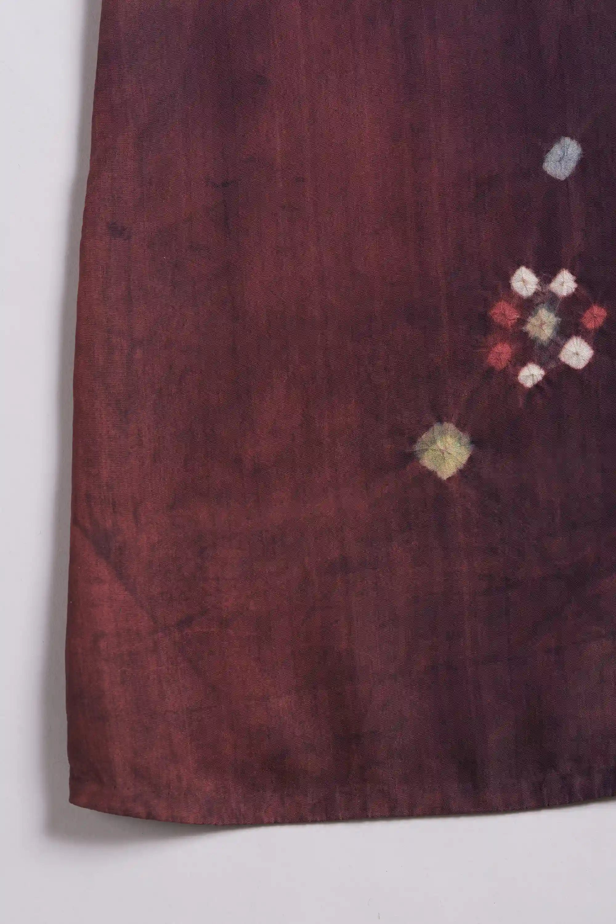 Silk Shirt Dress in Bandhani