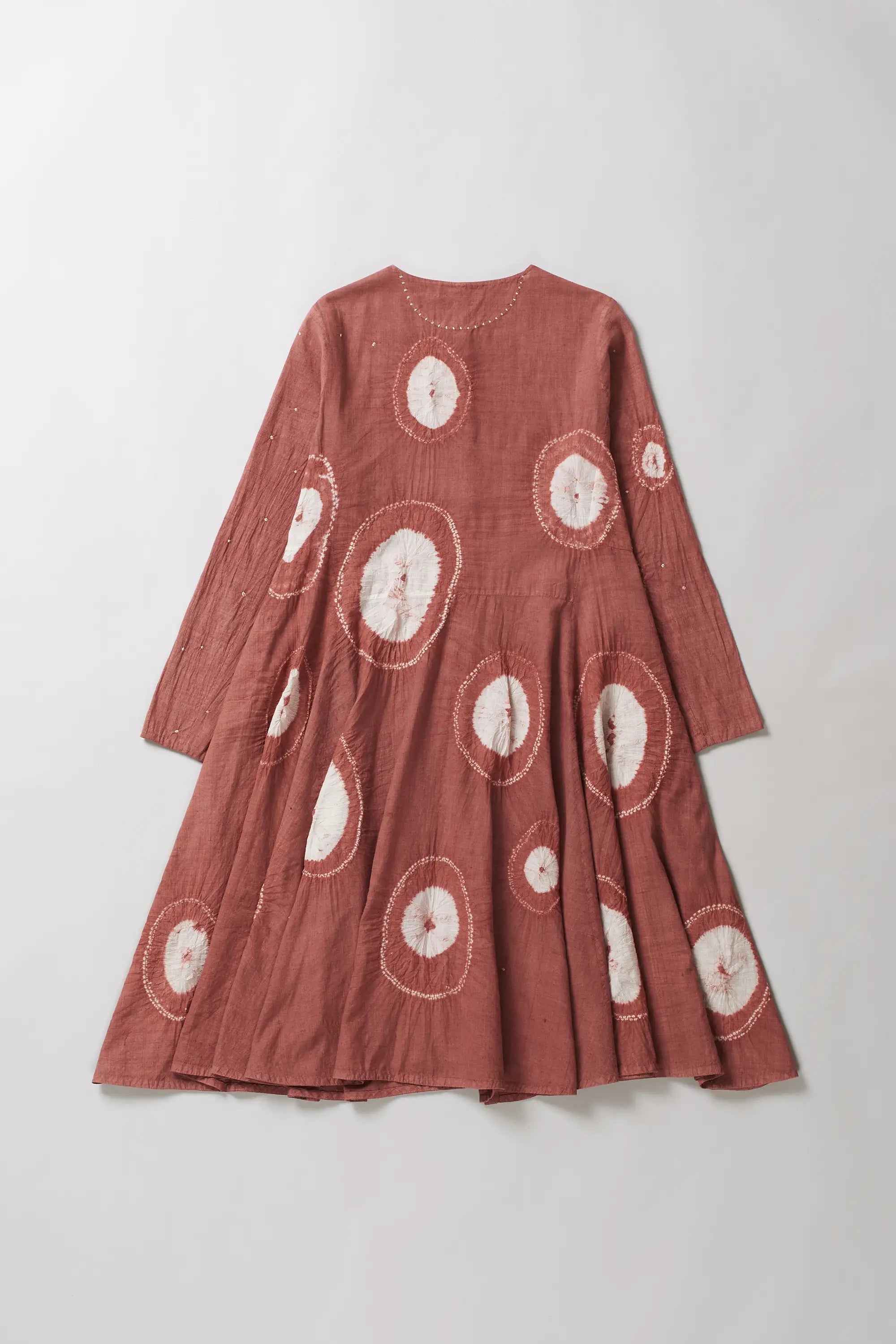 Bandhani Dress in Rouge Pink