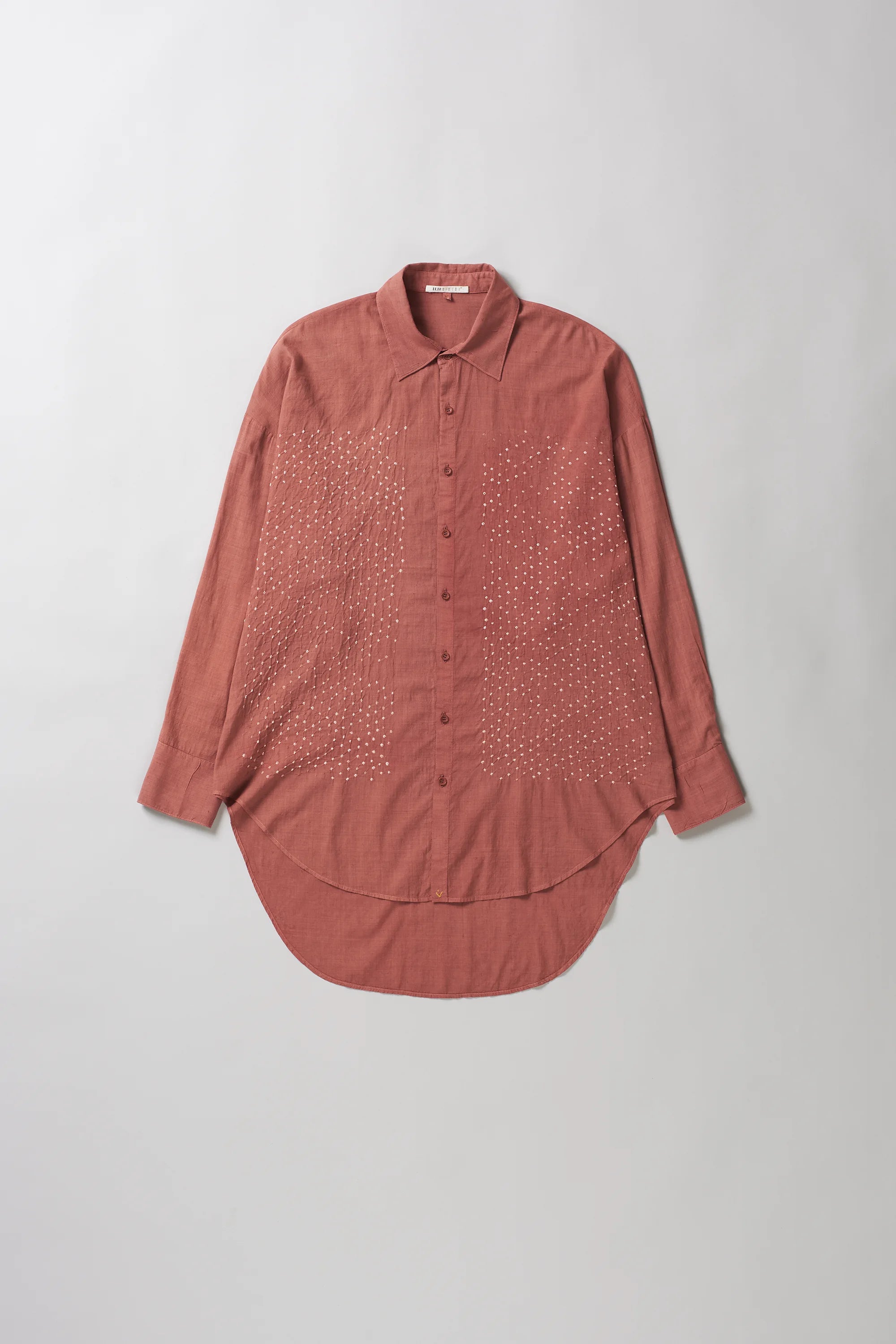 Bandhani Shirt In Rough Pink