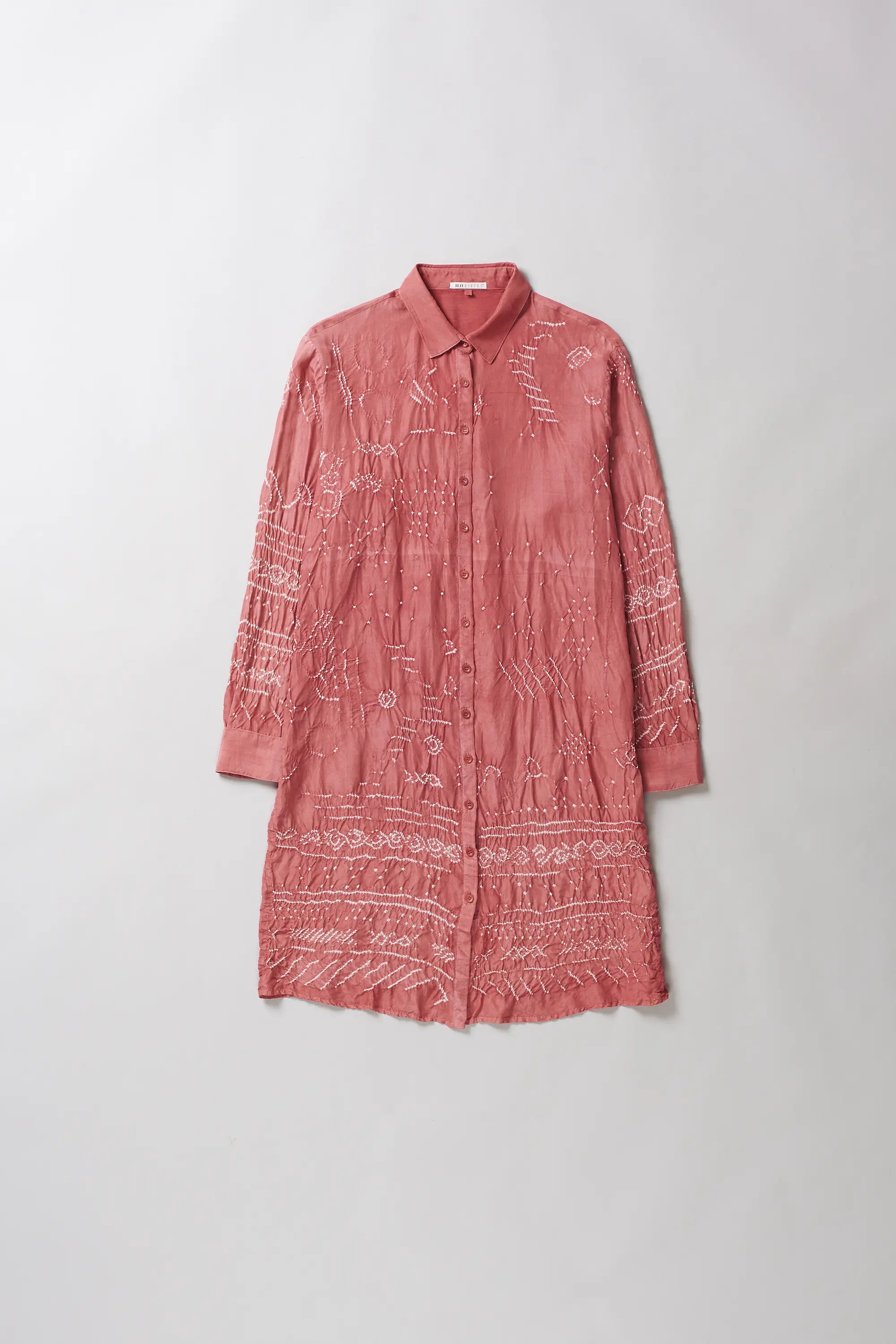 Women Long Shirt in Pink Wood