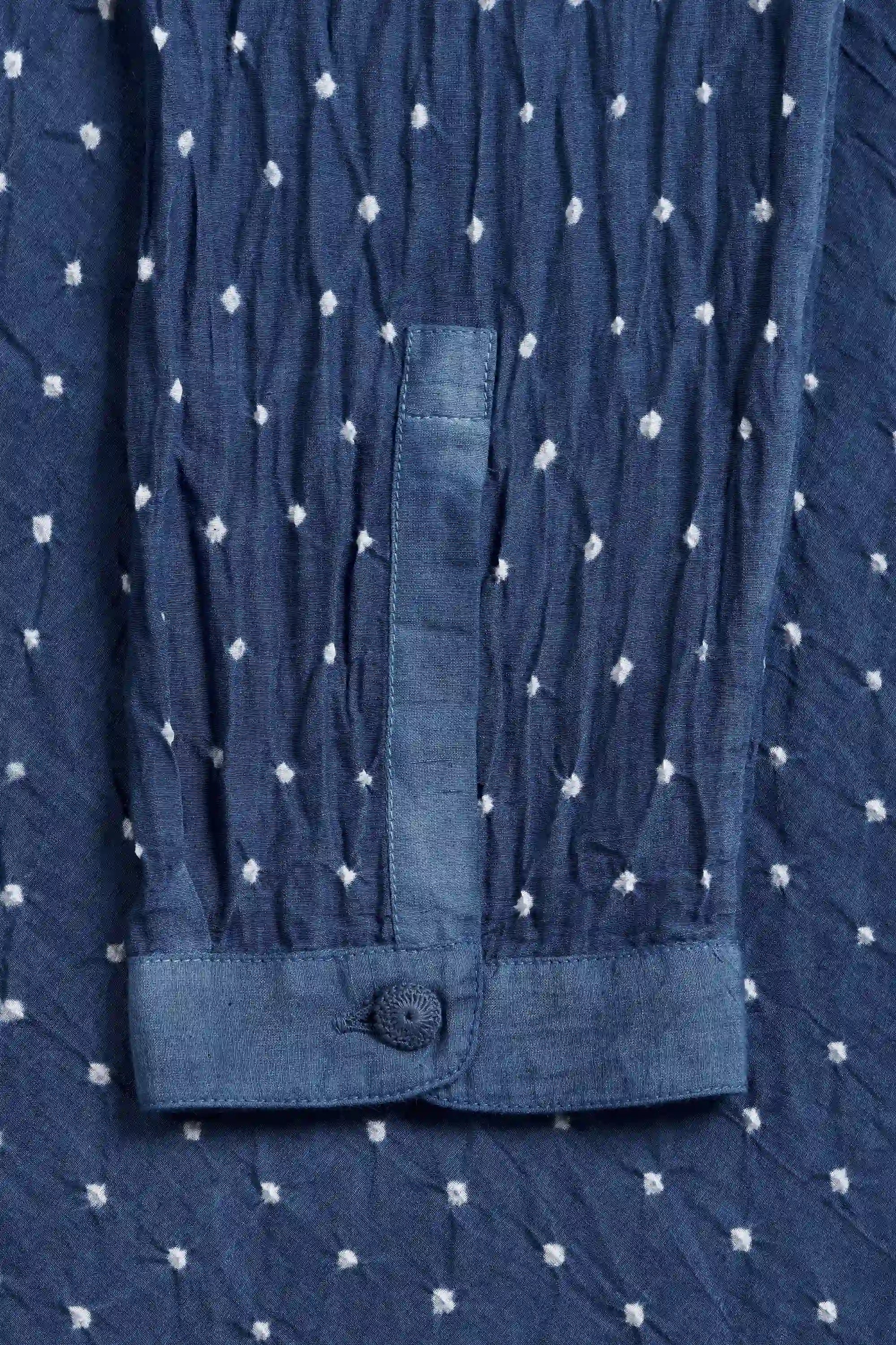 MEDIUM INDIGO BANDHANI SHIRT