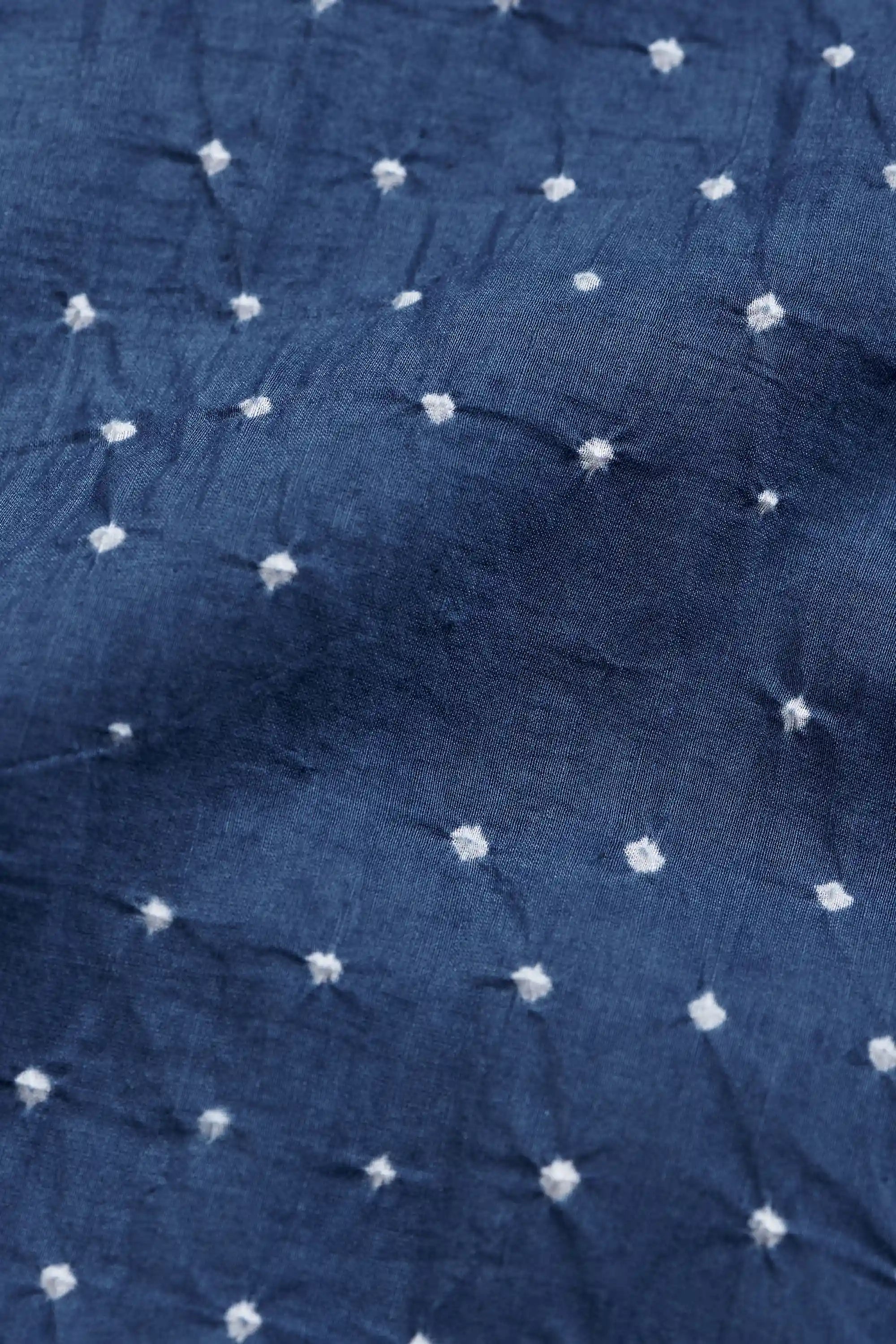 MEDIUM INDIGO BANDHANI SHIRT