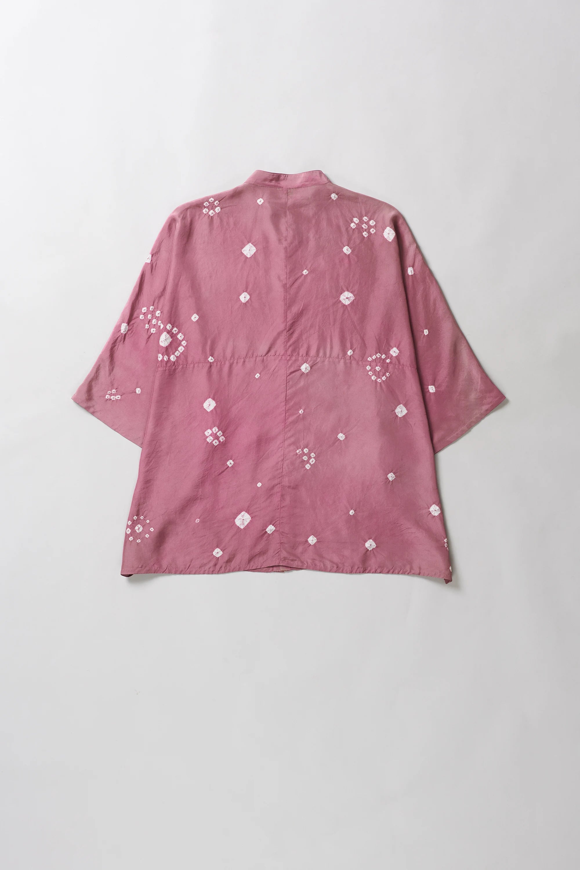 Relaxed Fit Bandhani Shirt In Fuschia Pink