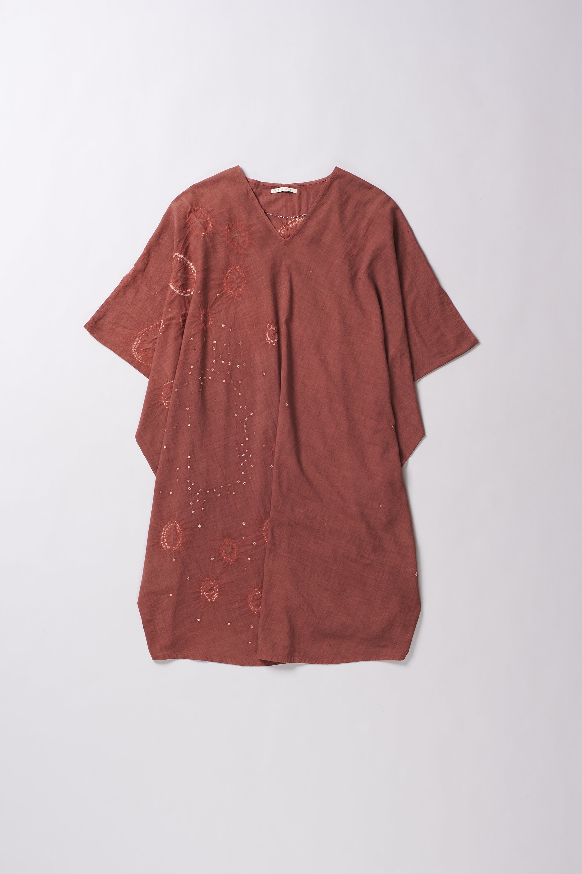 Rouge Pink Cotton Silk Blend Kaftan Dress