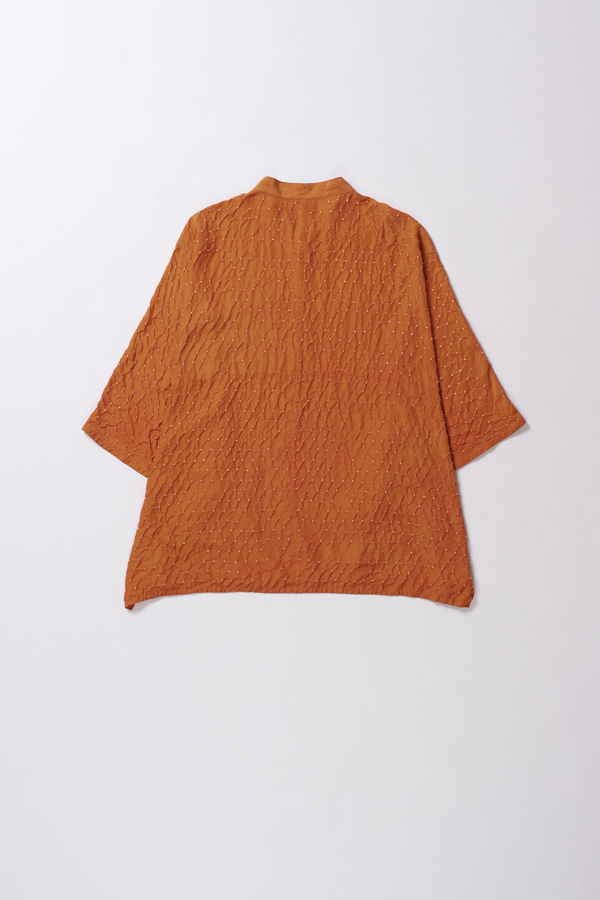 Orange textured shirt