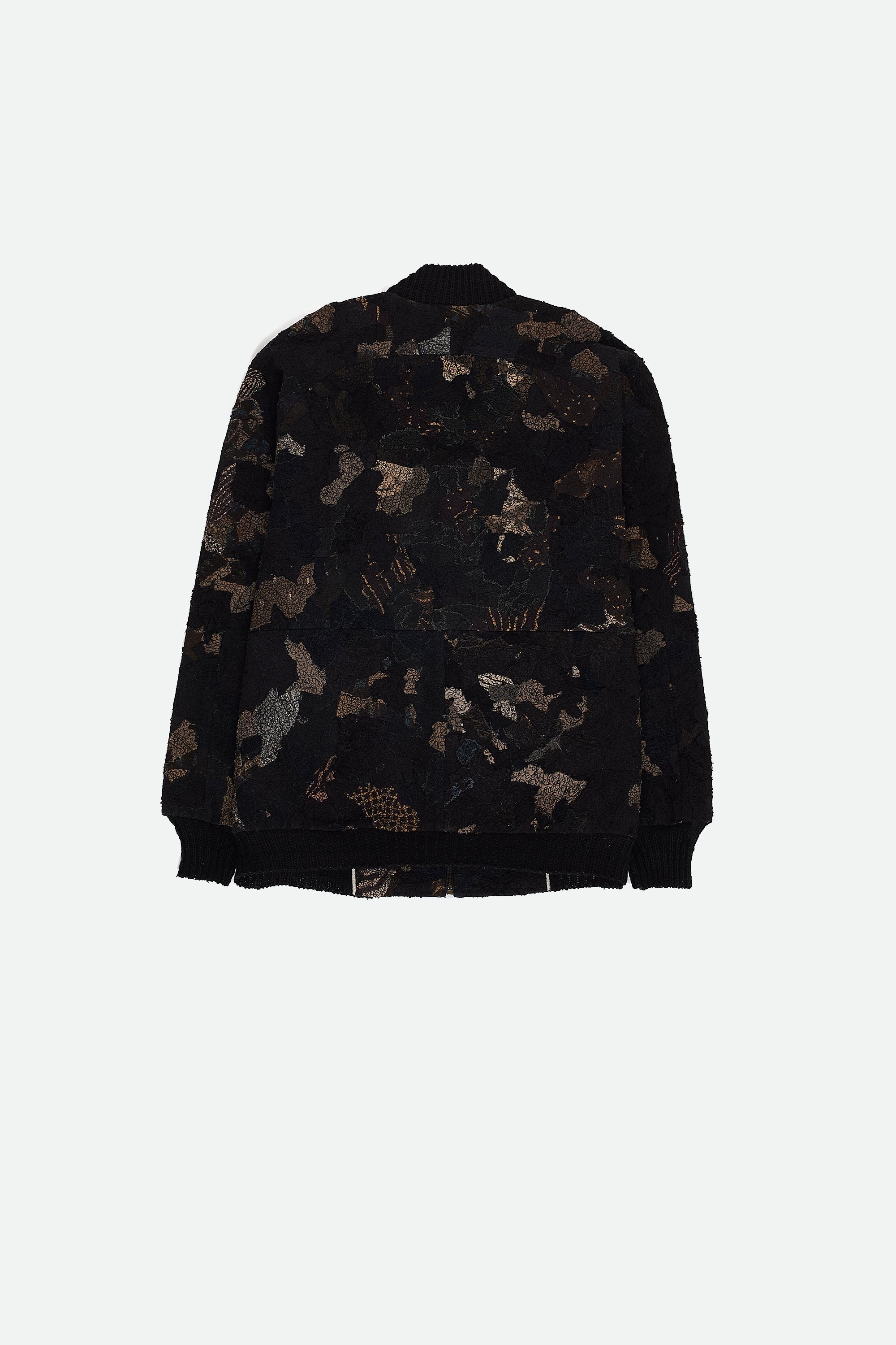 Back image of a charcoal jacket