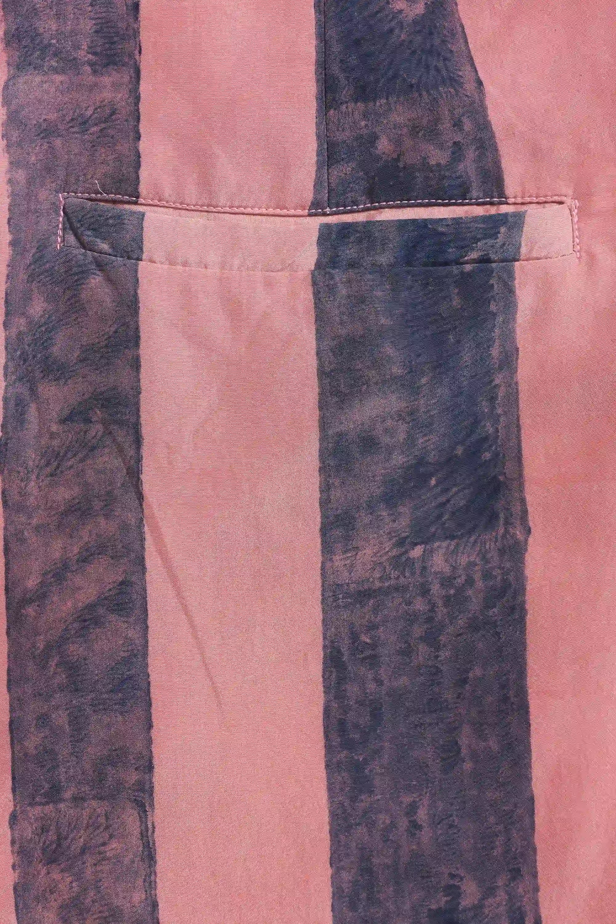 Chalk Pink Shibori Soft Silk Women Trouser