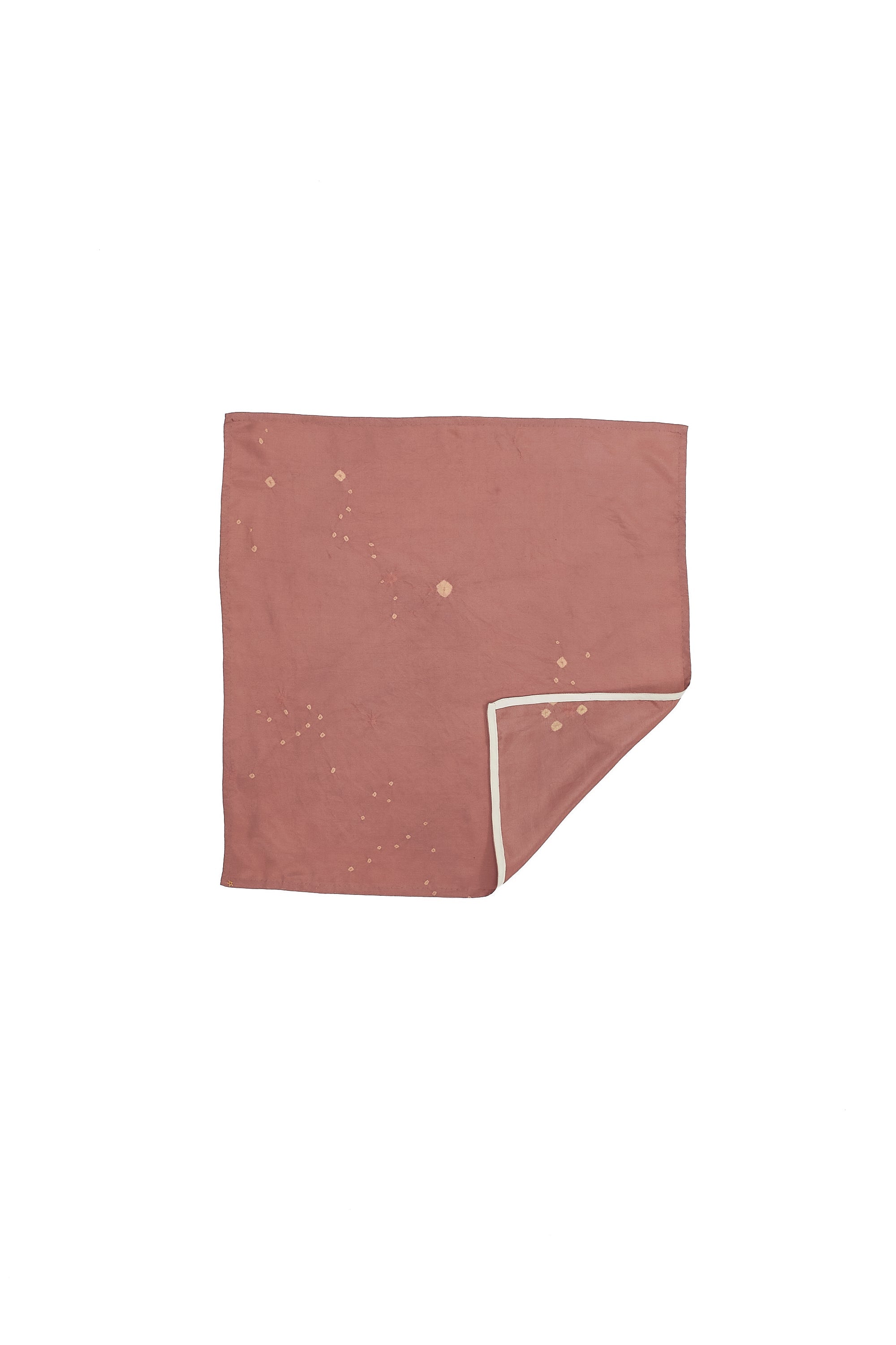 PEACH SILK WITH BANDHANI SCARF