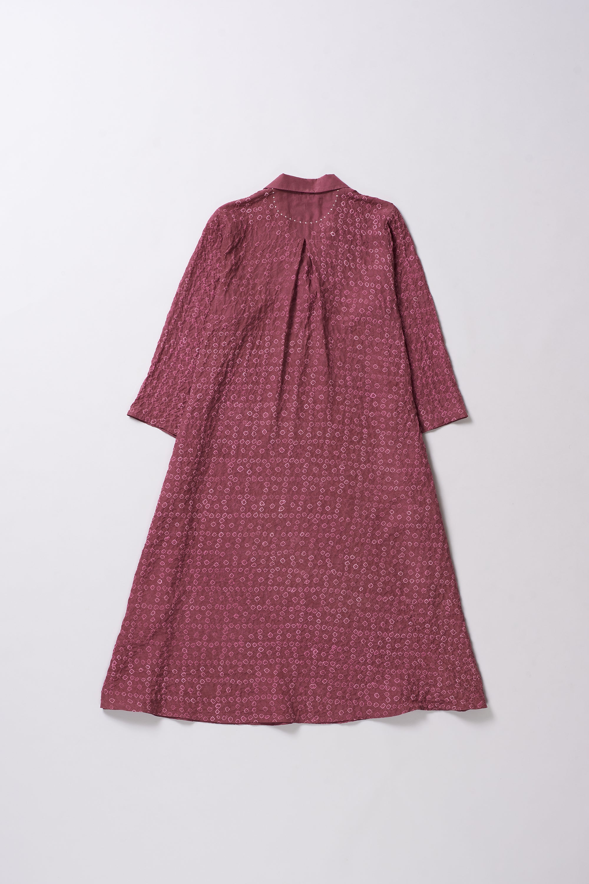 Maroon checkered dress