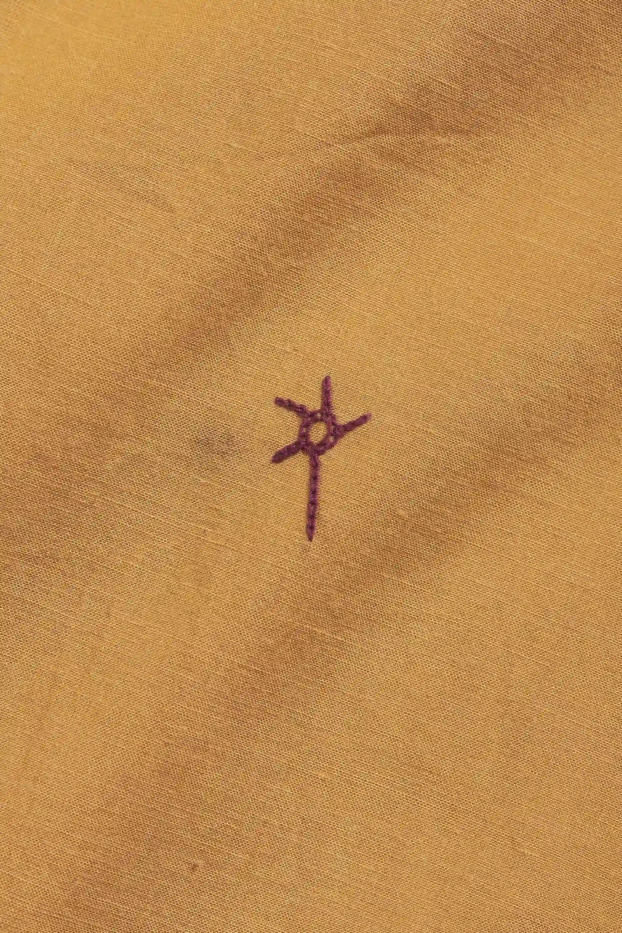 Cotton Silk Blend Hand Embroidered Dress