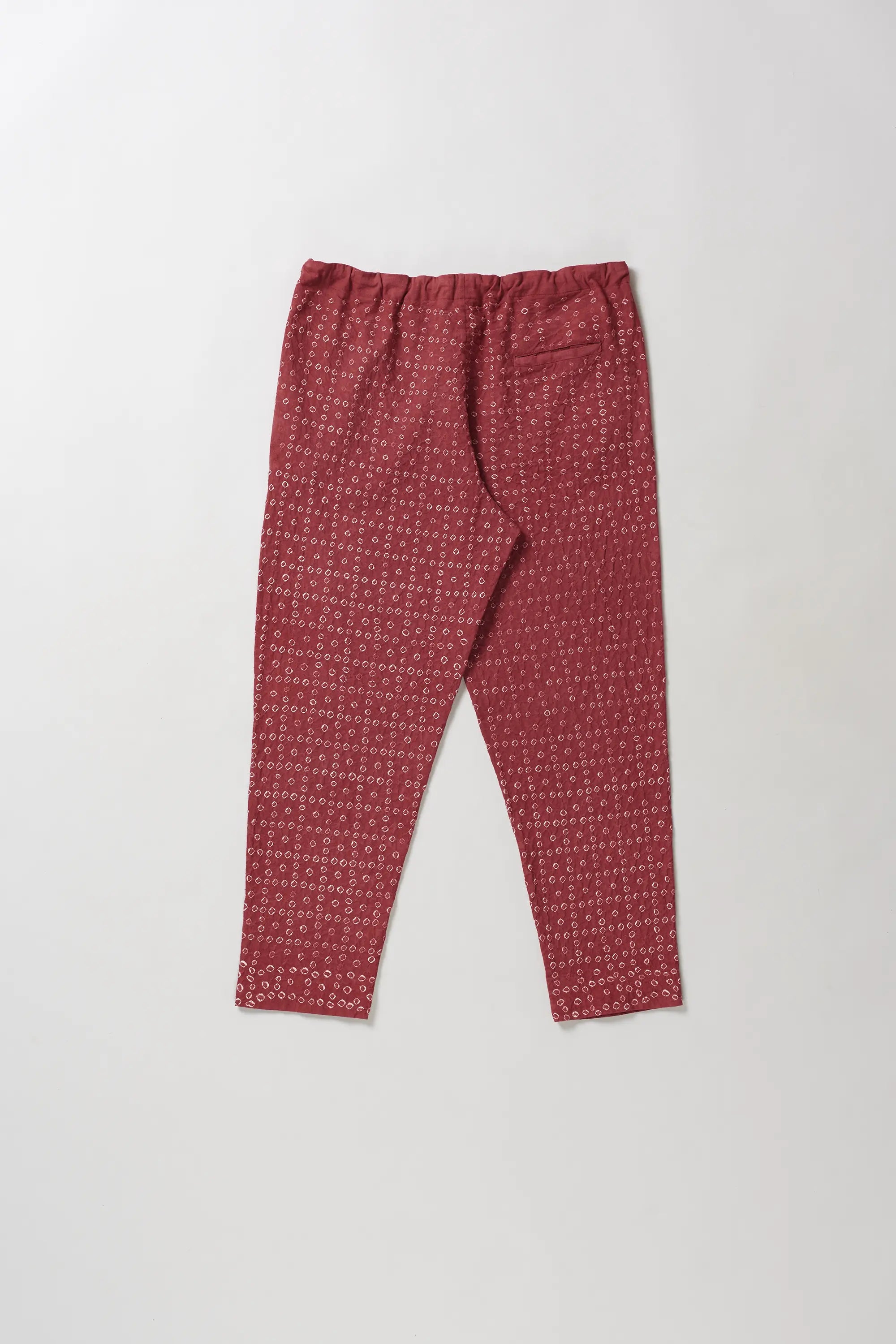 Crimson Pink Cotton Trousers with Drawstring