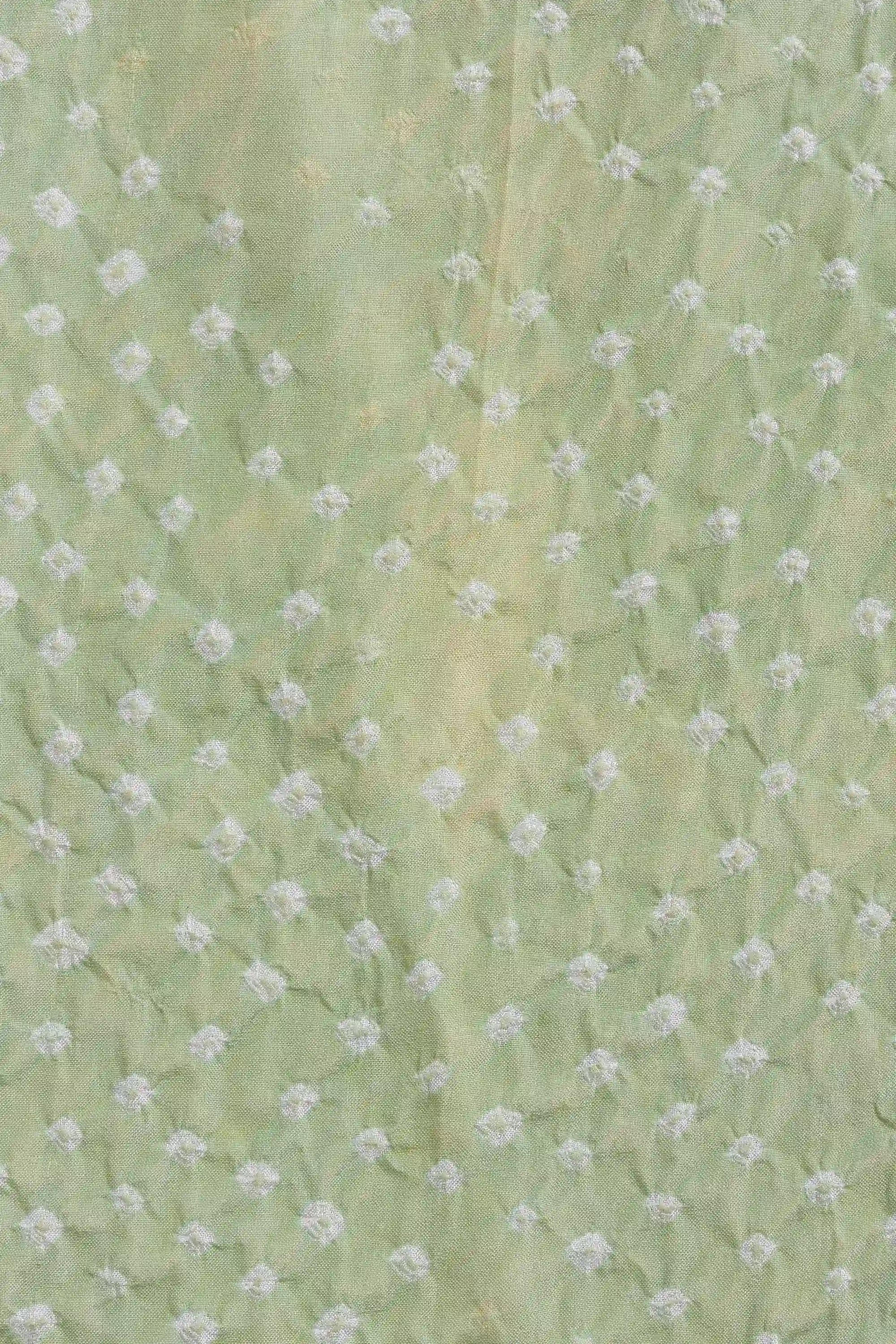 Mint Green Silk Bandhani Women Top