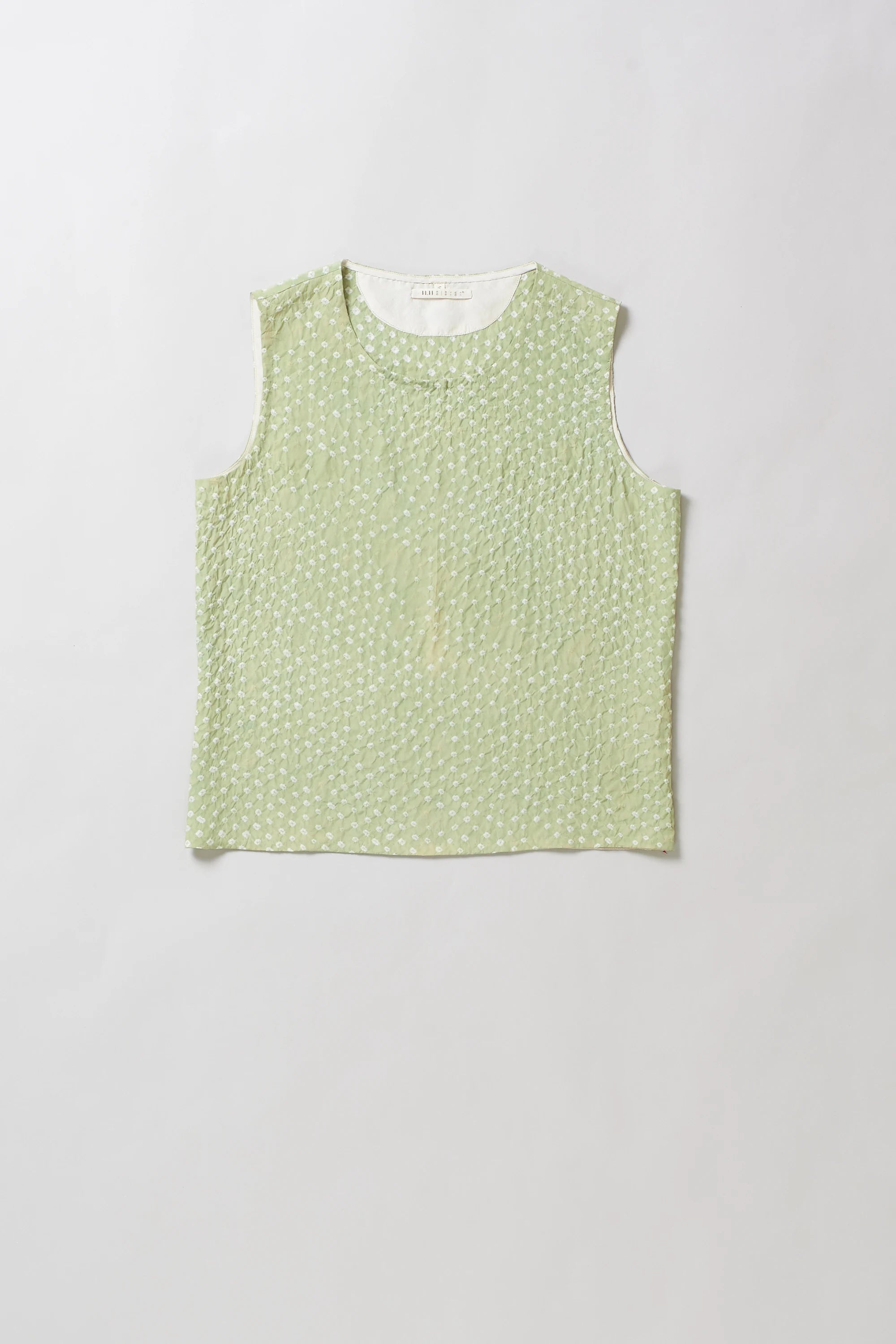 Mint Green Silk Bandhani Women Top