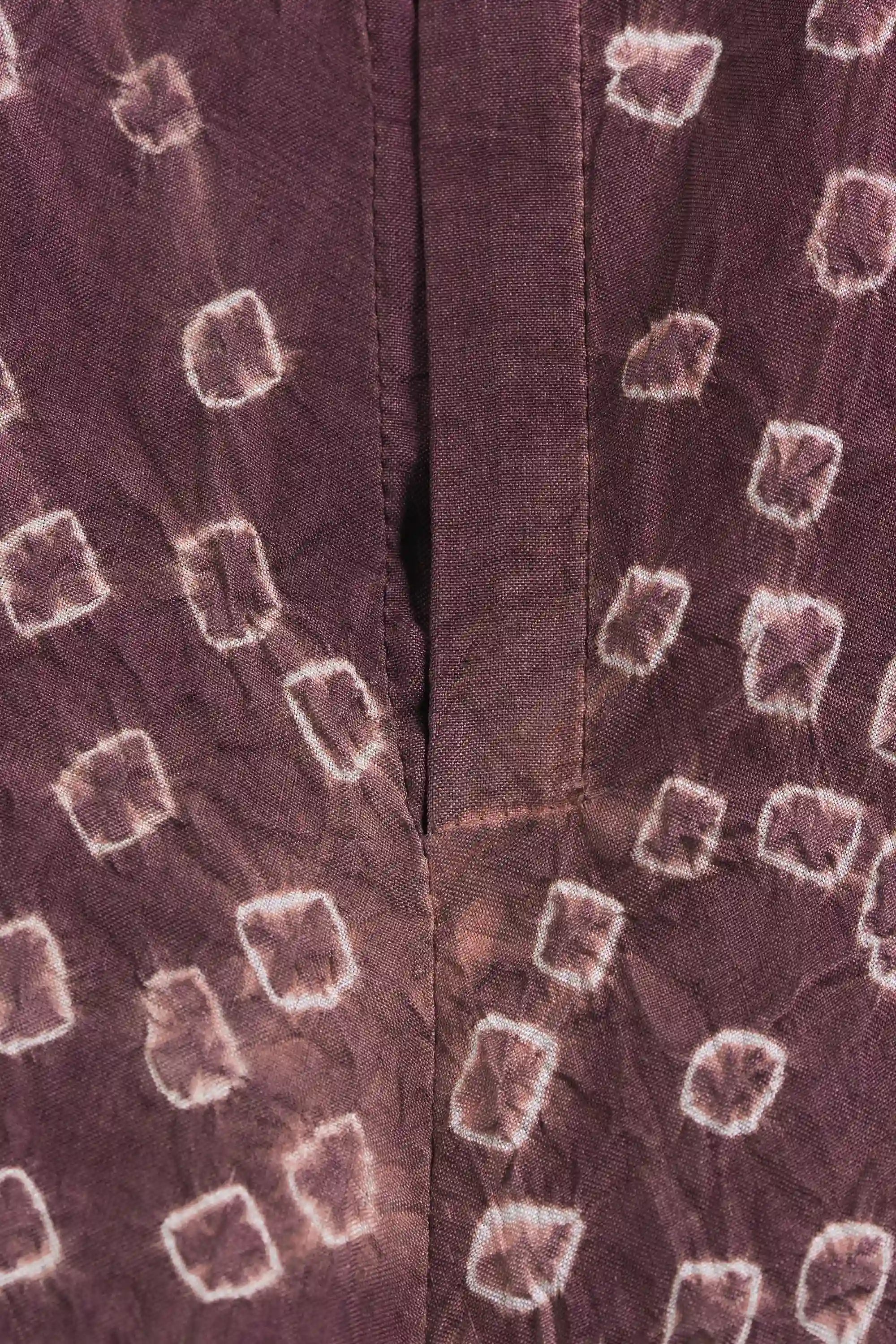 Purple Red Bandhani Silk Women Dress