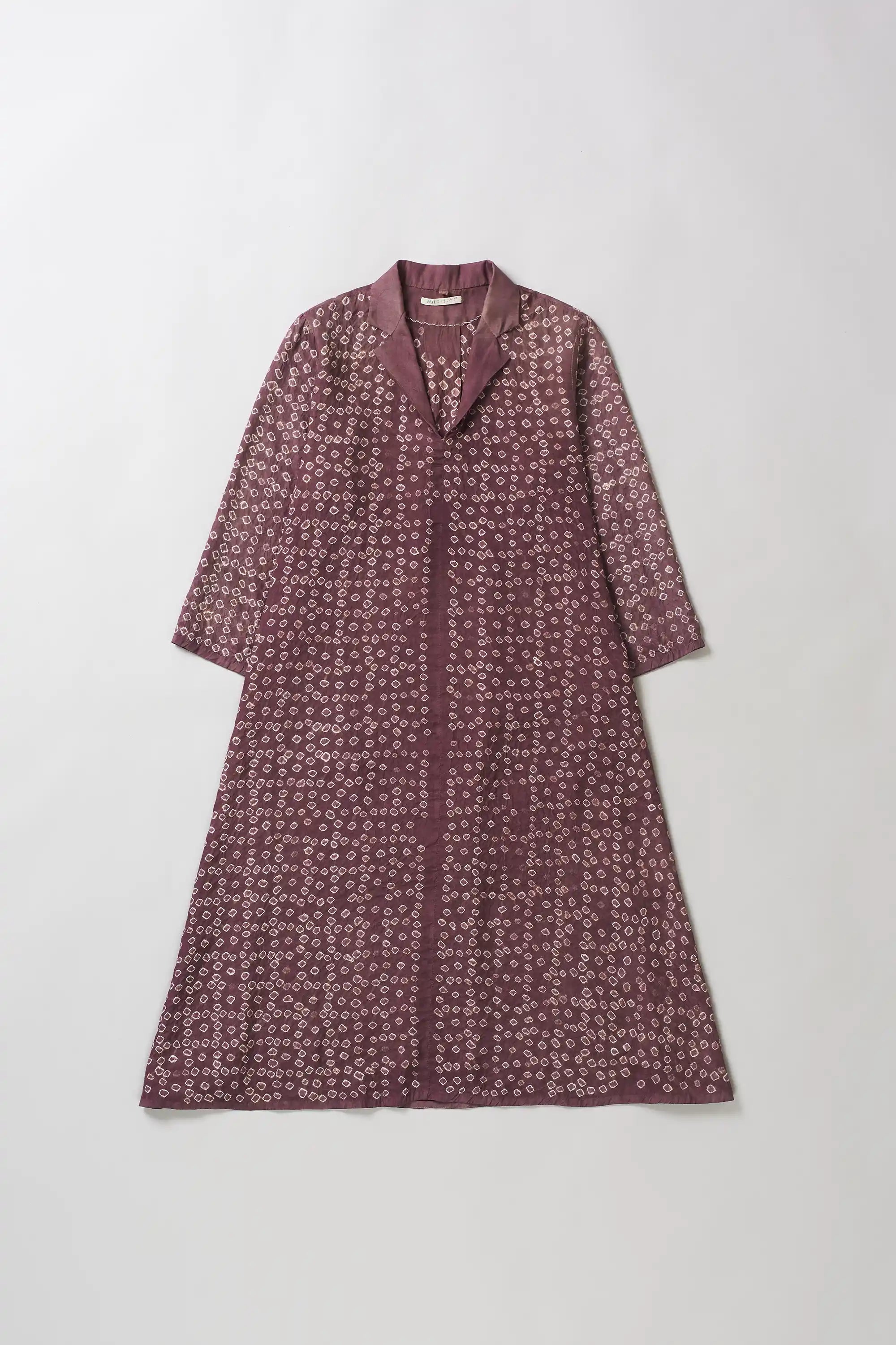 Purple Red Bandhani Silk Women Dress