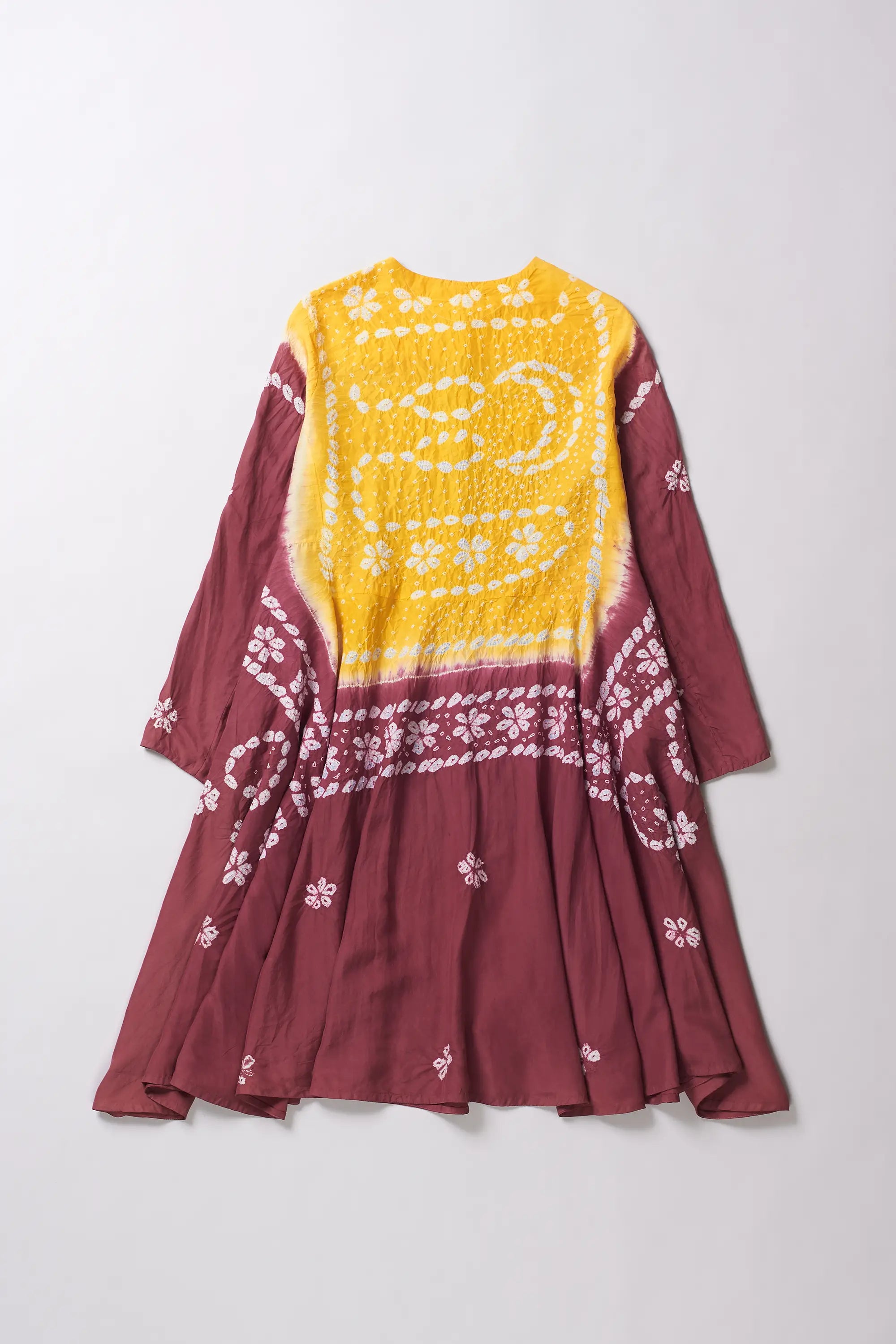 SILK BLEND MULTI COLOUR SHIBORI DRESS