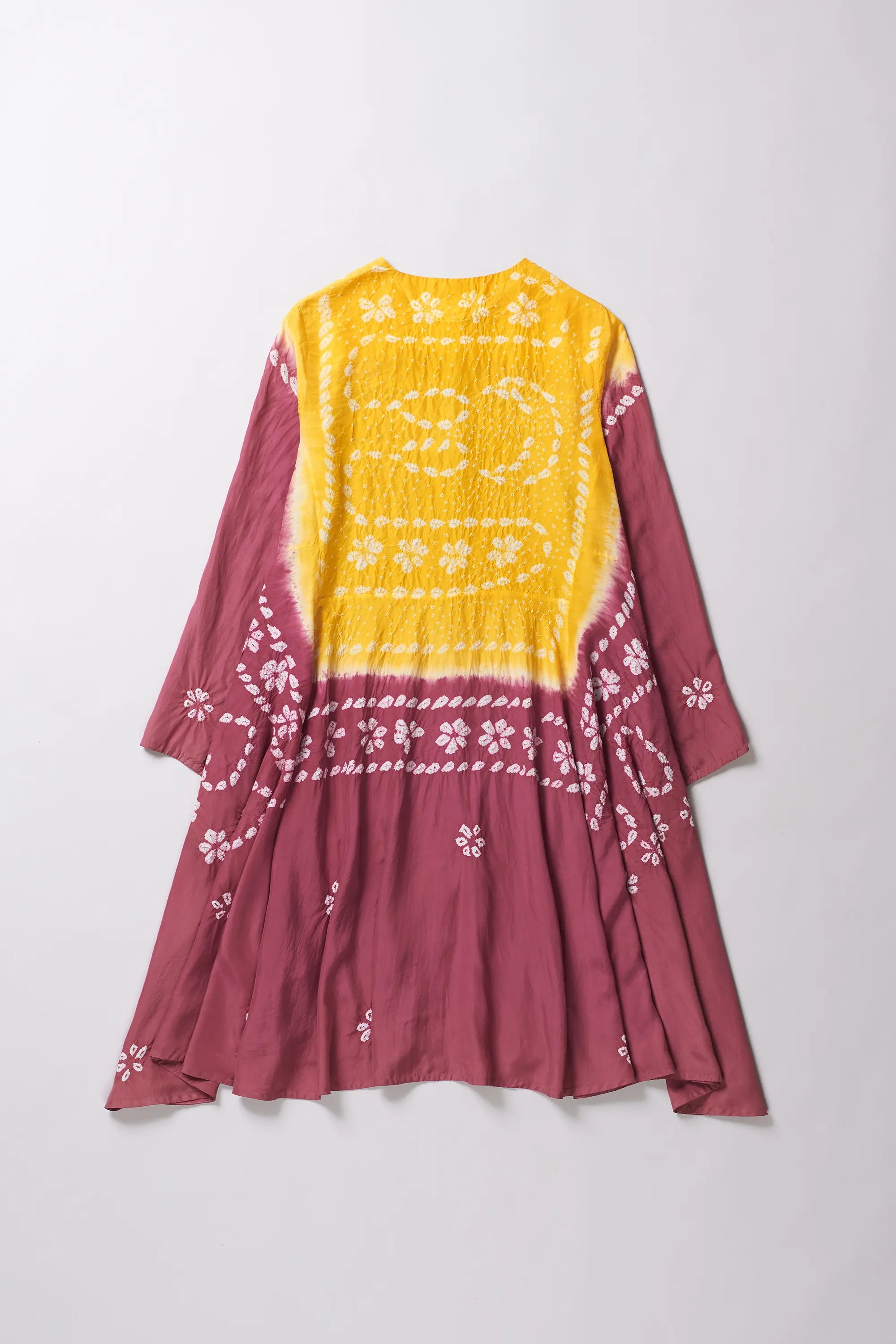 Silk Blend Multi Colour Shibori Dress