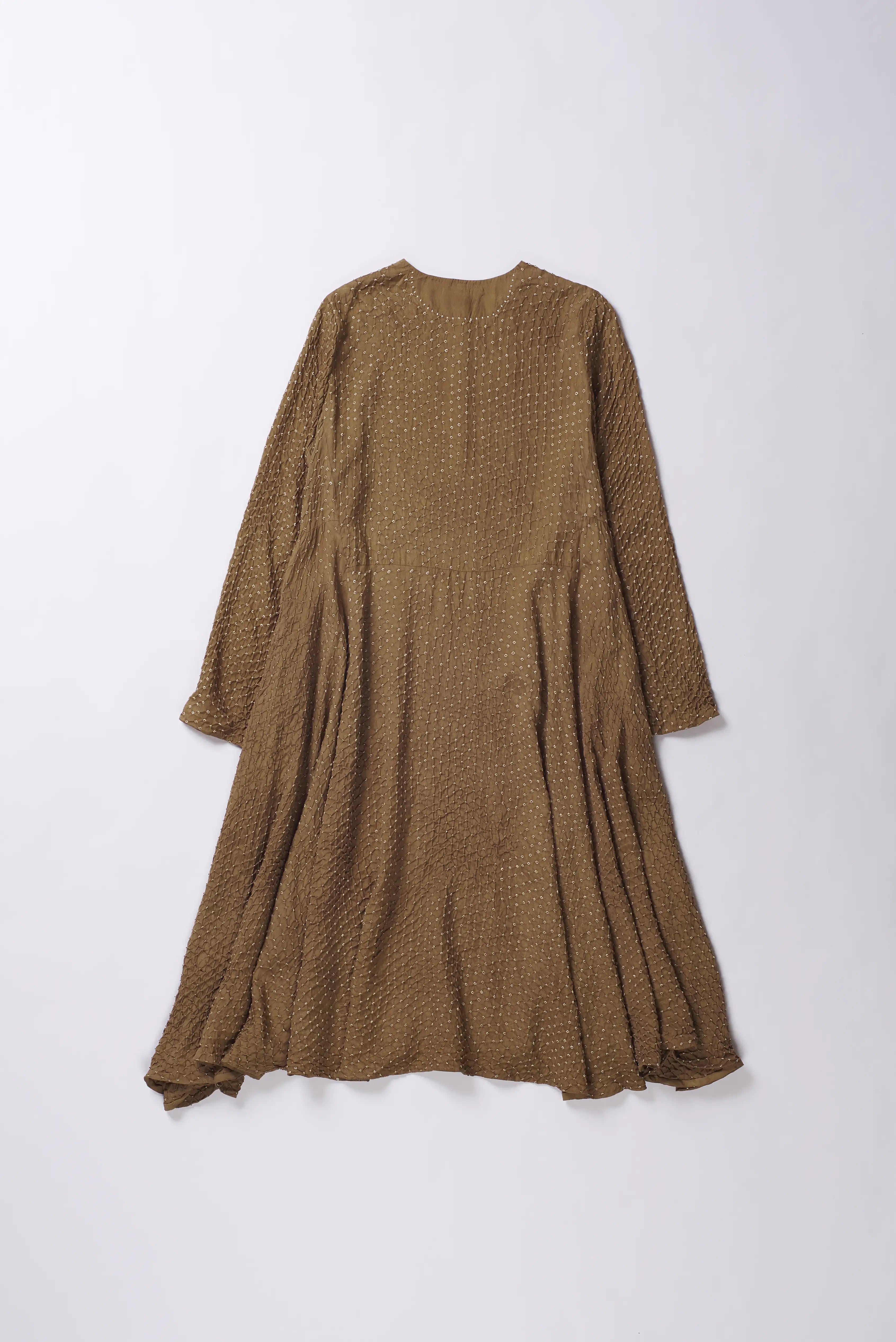 Filter Coffee Silk Bandhani Women Dress