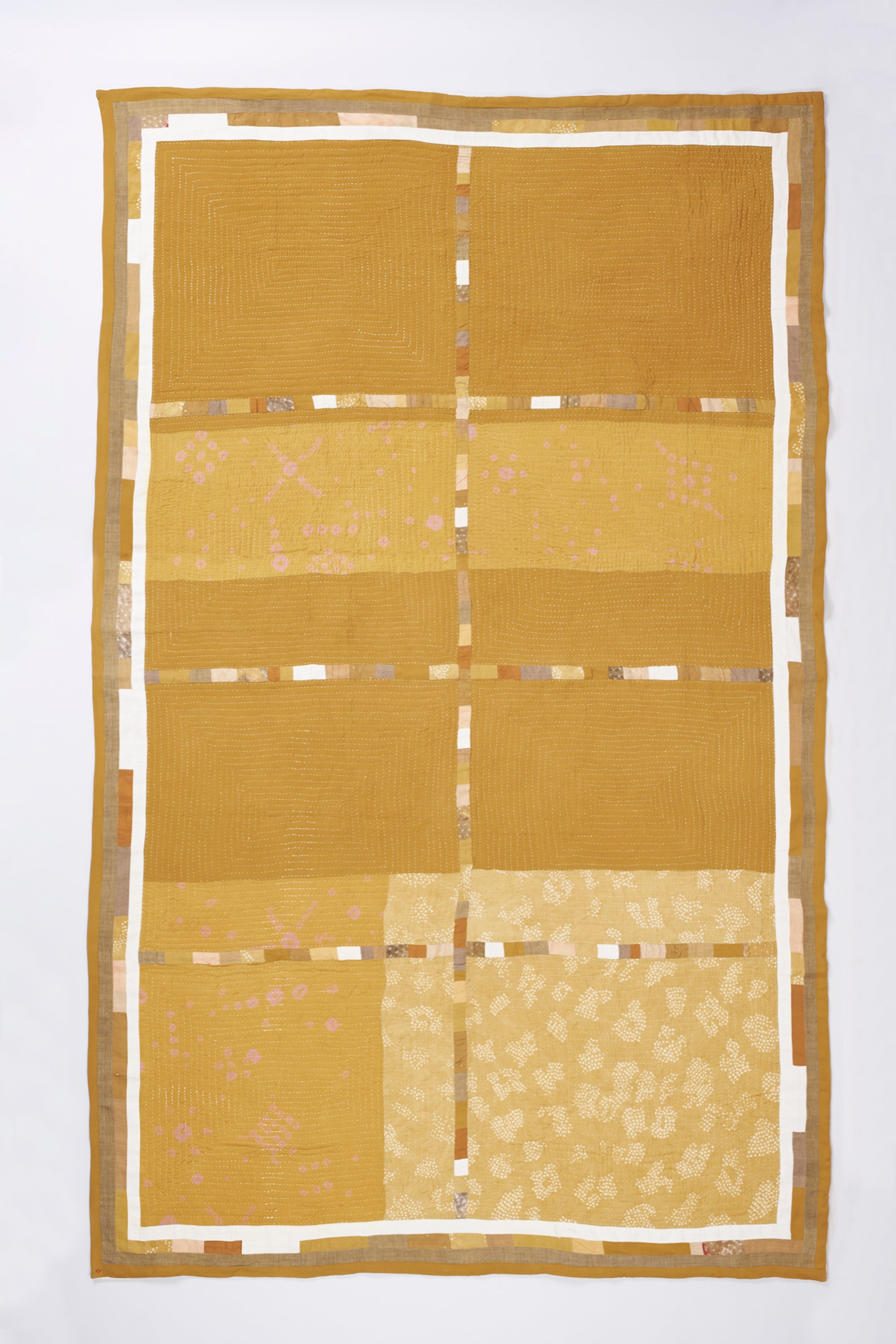 Ochre yellow quilt