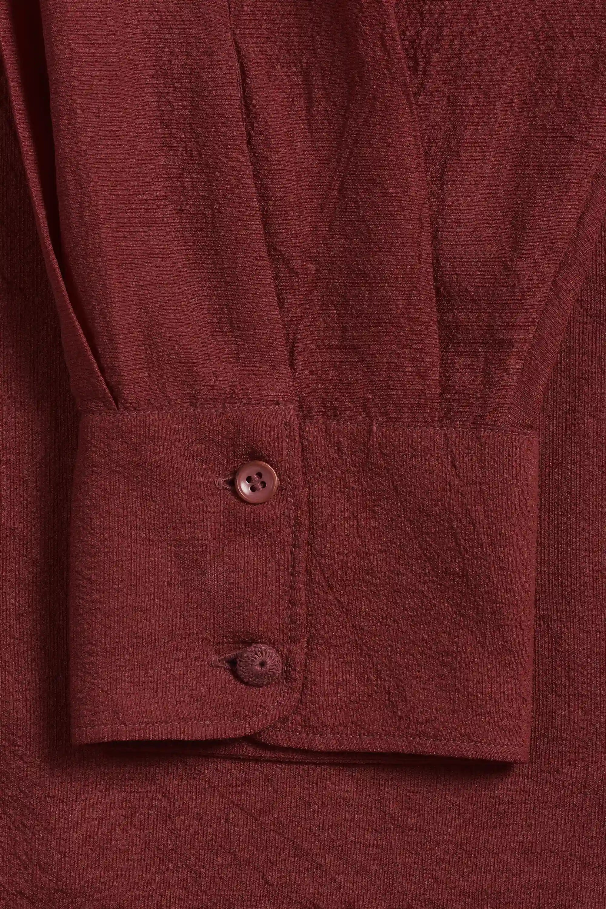 Crimson Pink Hand Embroidered Shirt