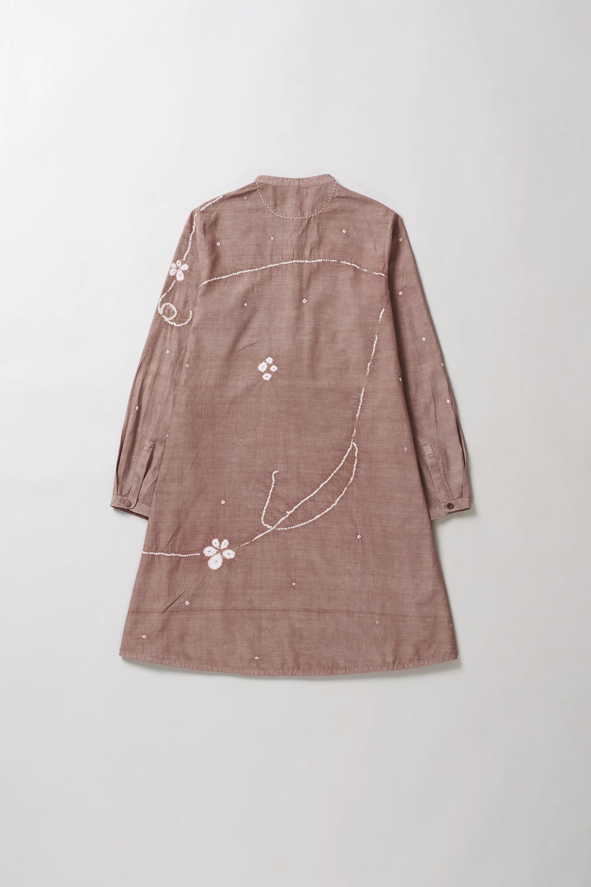 Old Rose Cotton Silk Blend Bandhani Women Dress