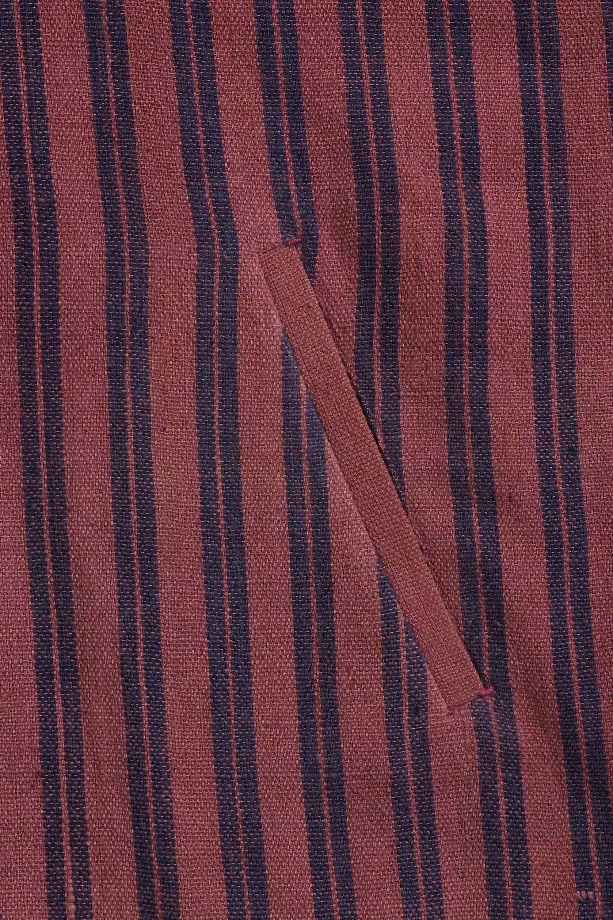 Loose Fit Collared Shirt With Stripes