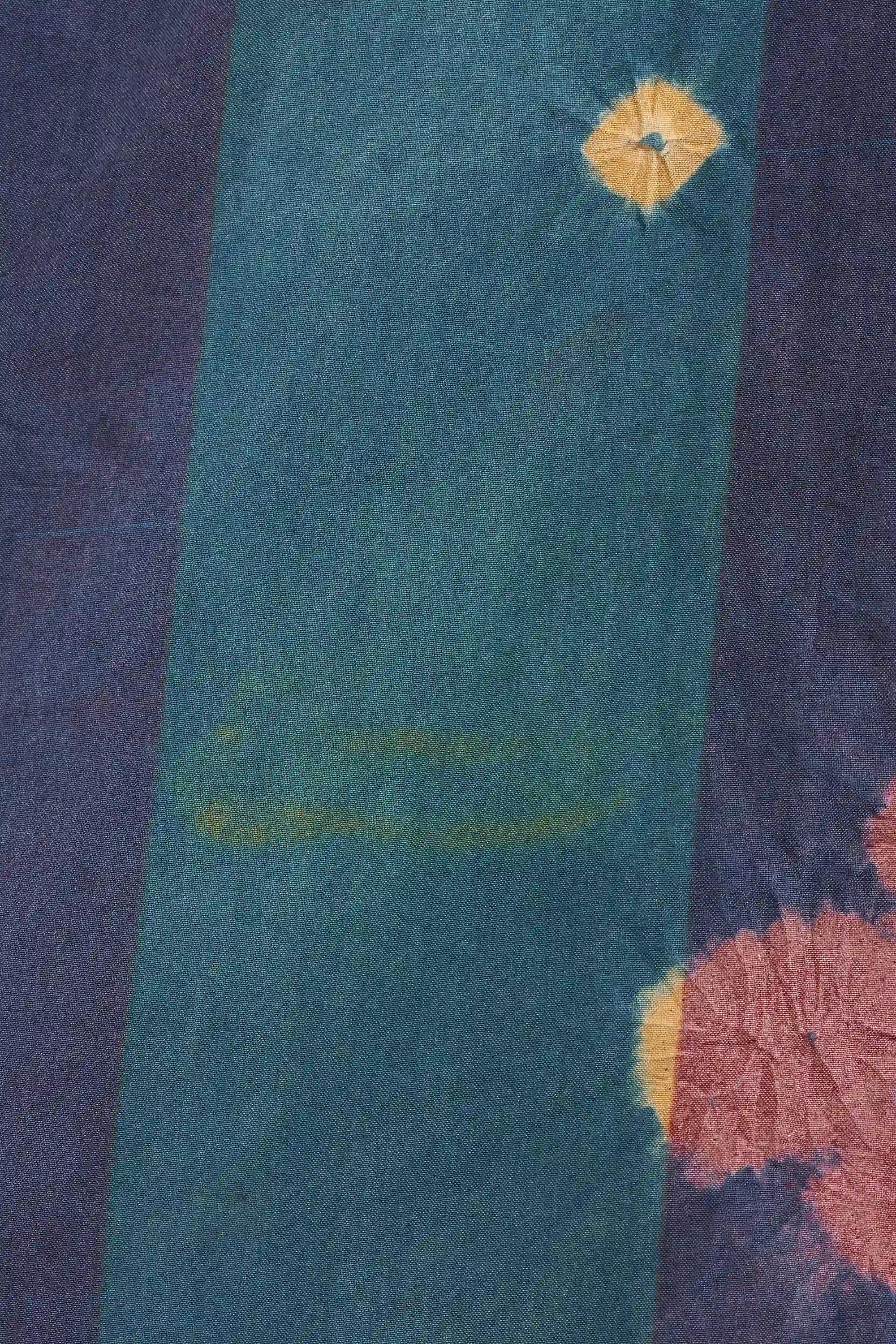 Shibori Silk Shirt in Sky Indigo