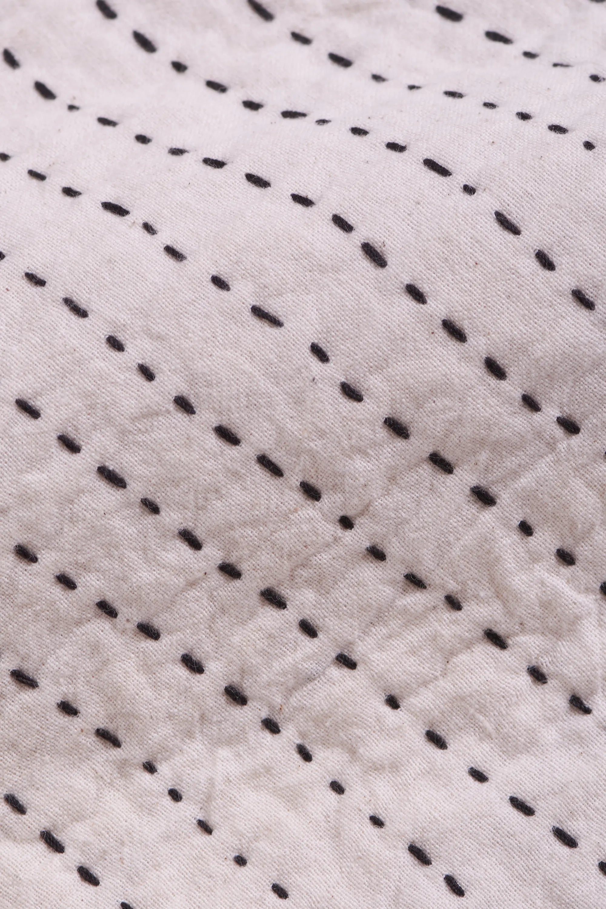 Fabric close-up with kantha work