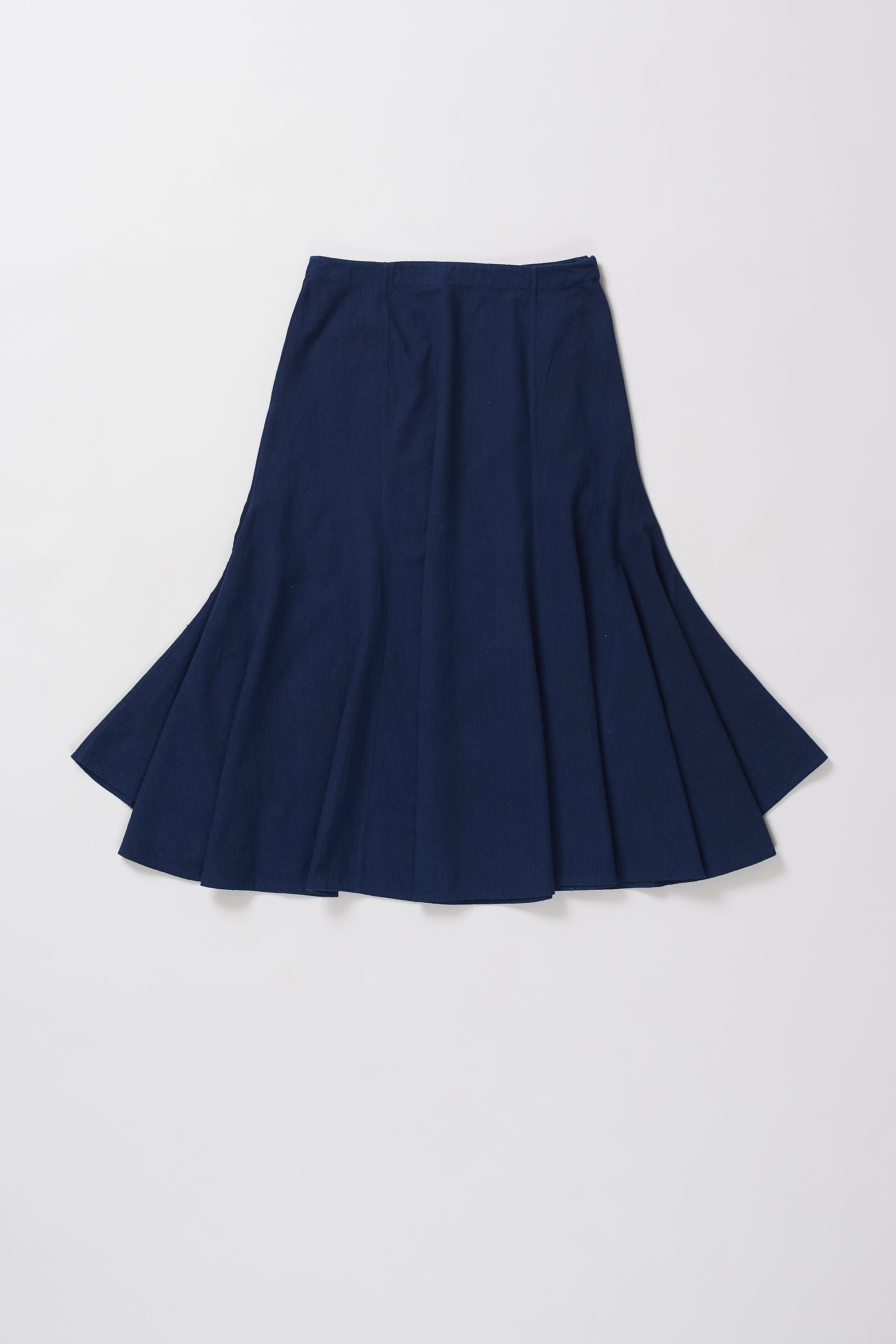 Back image of indigo skirt