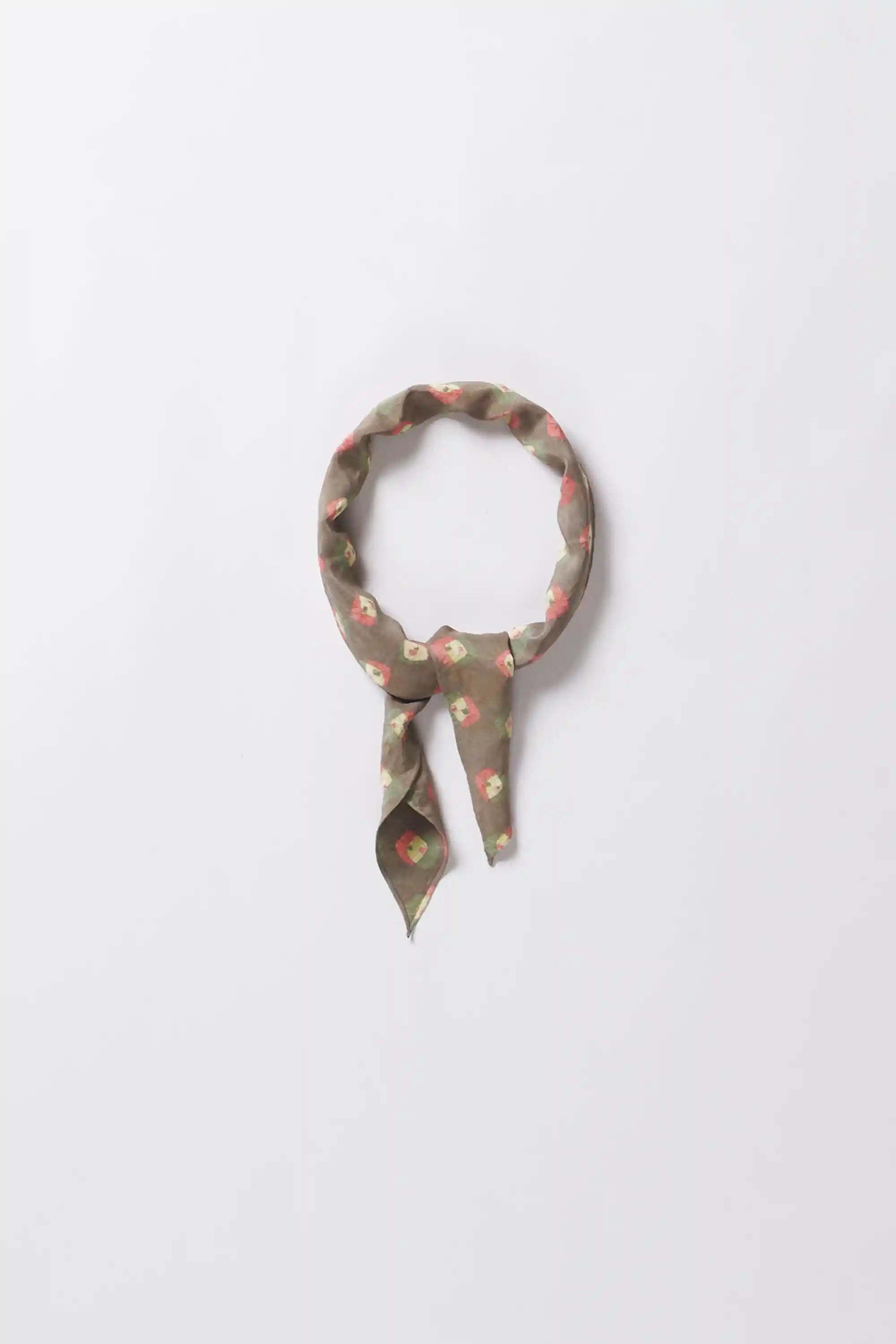 Vibrant silk shibori bandana