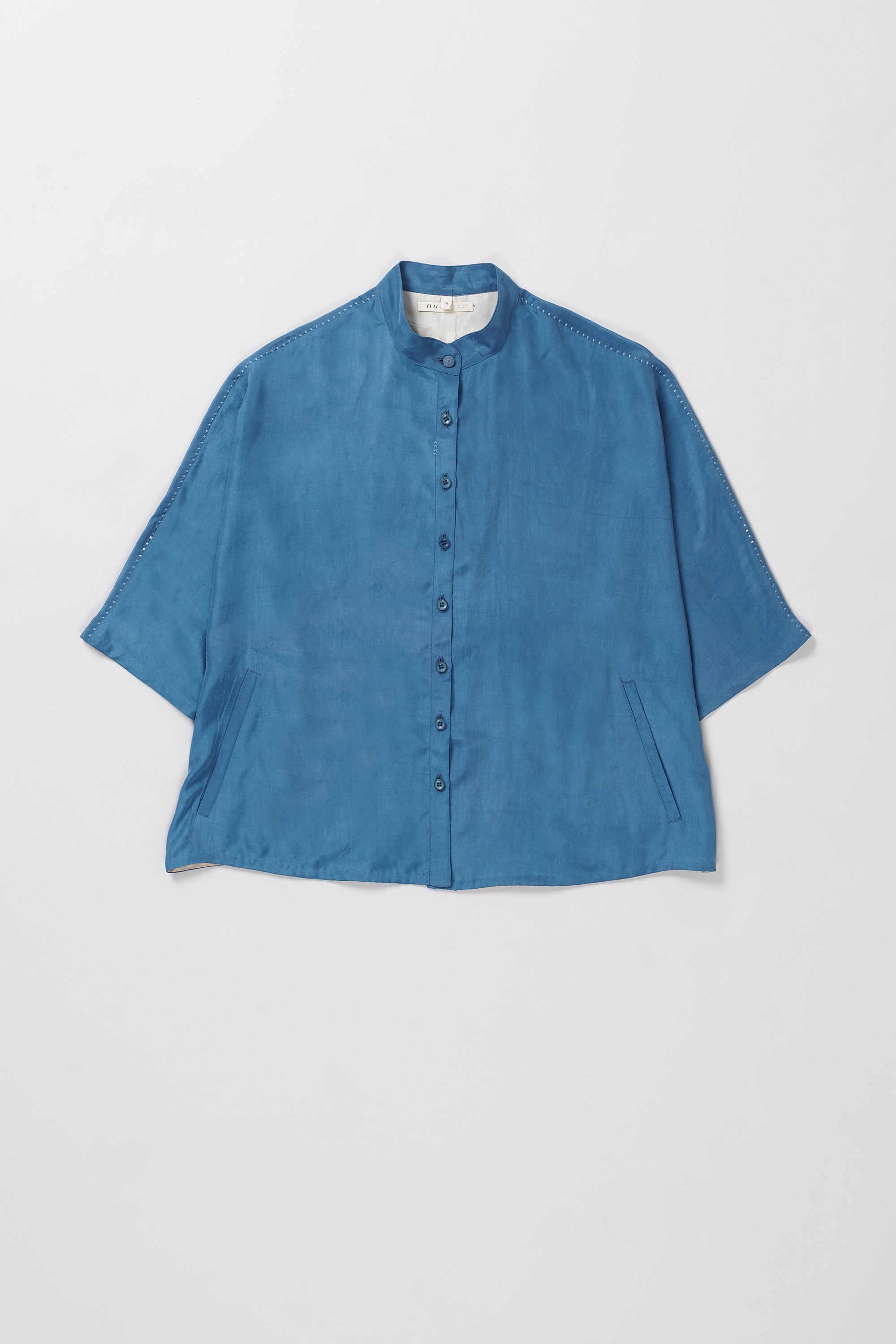 Medium indigo half sleeves shirt