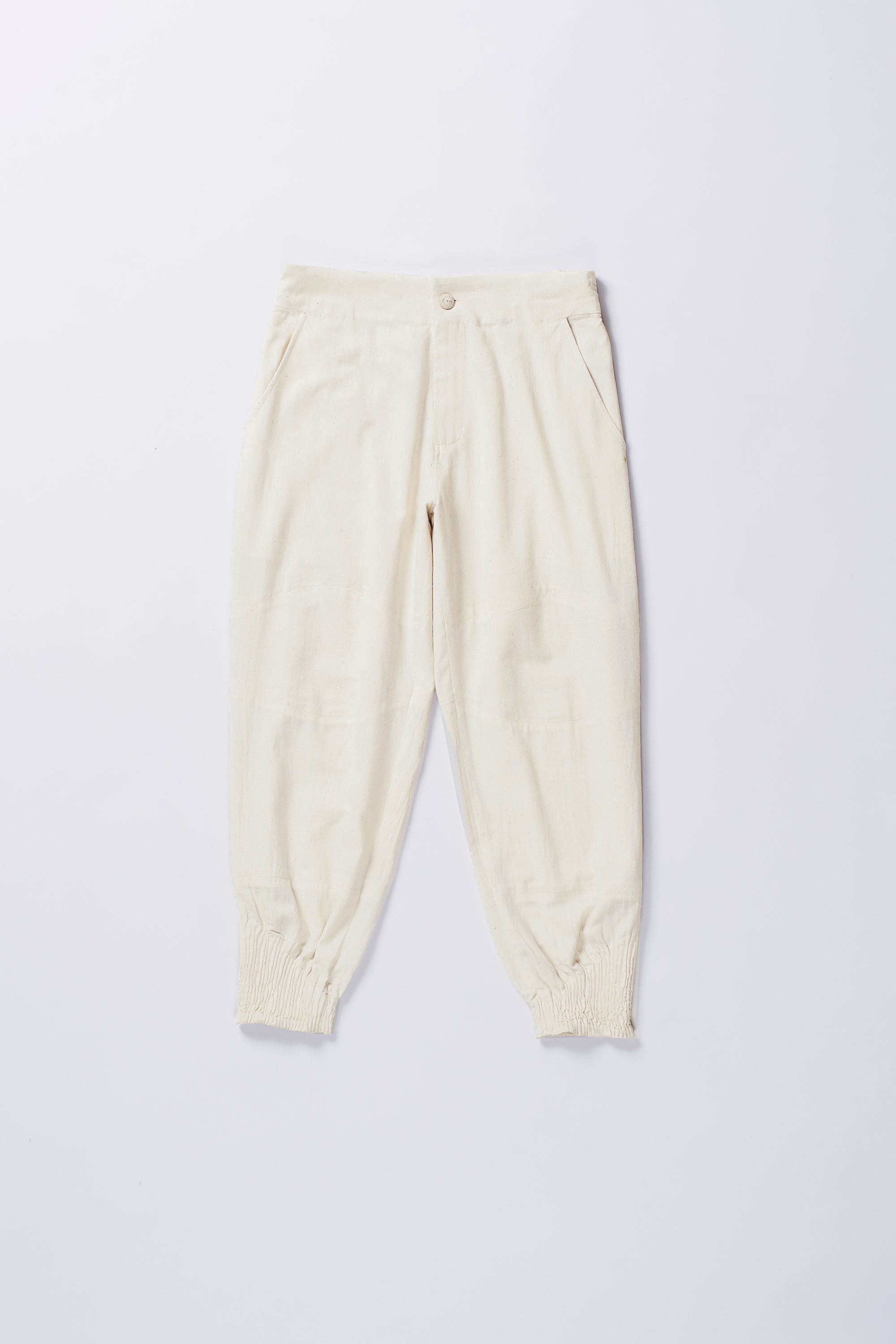 Ecru cotton jogger