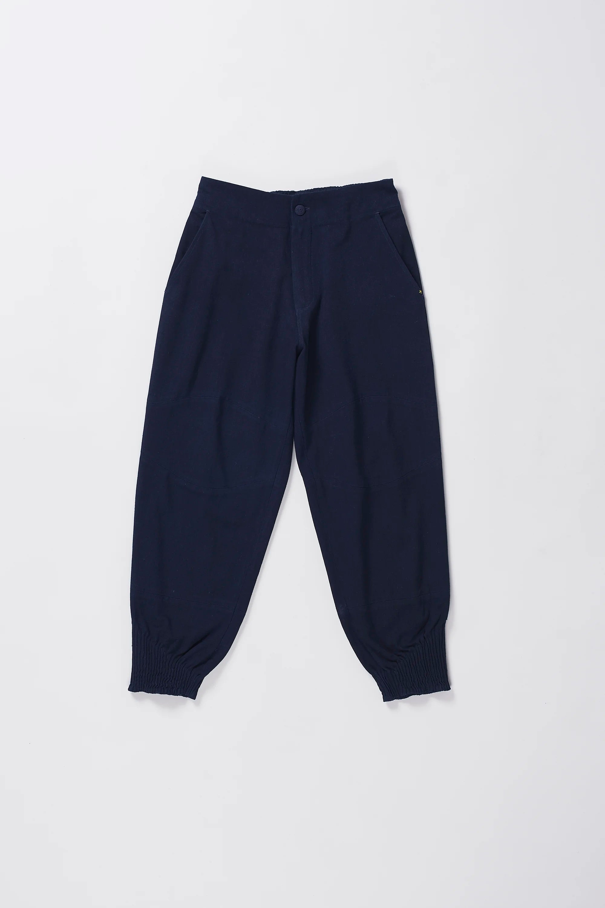 Front image of a indigo pant