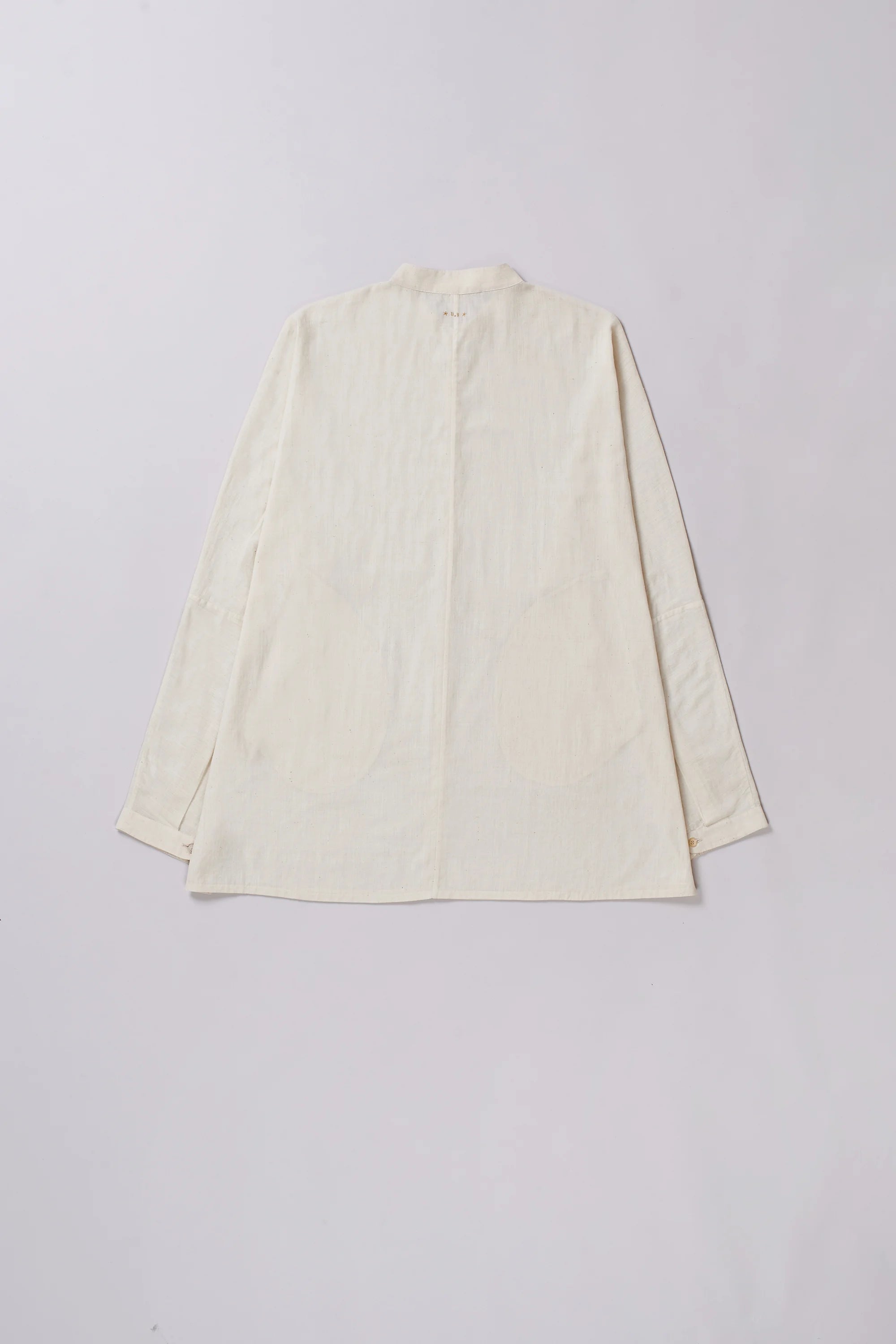 Back image of a ecru cotton shirt