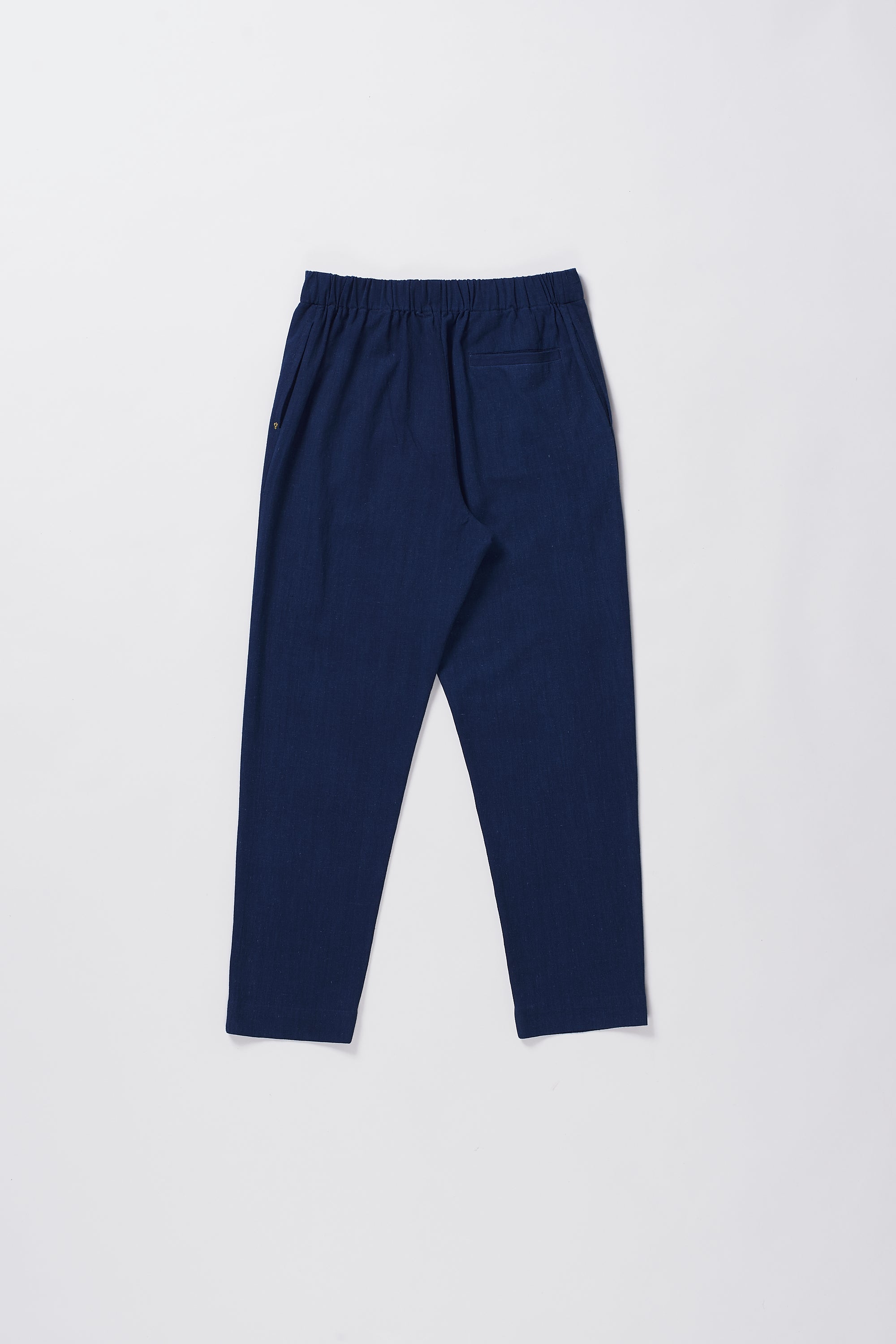 Back image of indigo pant
