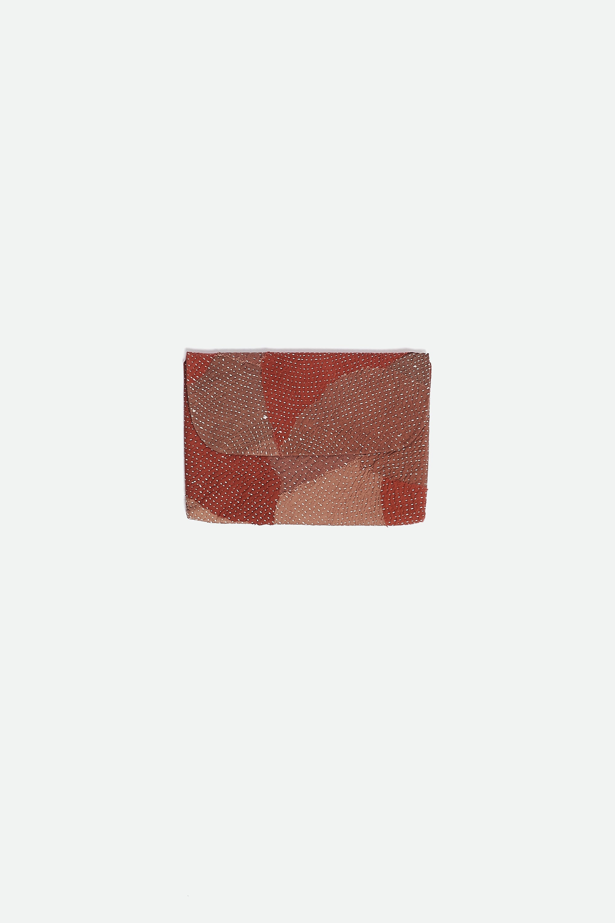 Brick red kantha laptop sleeve