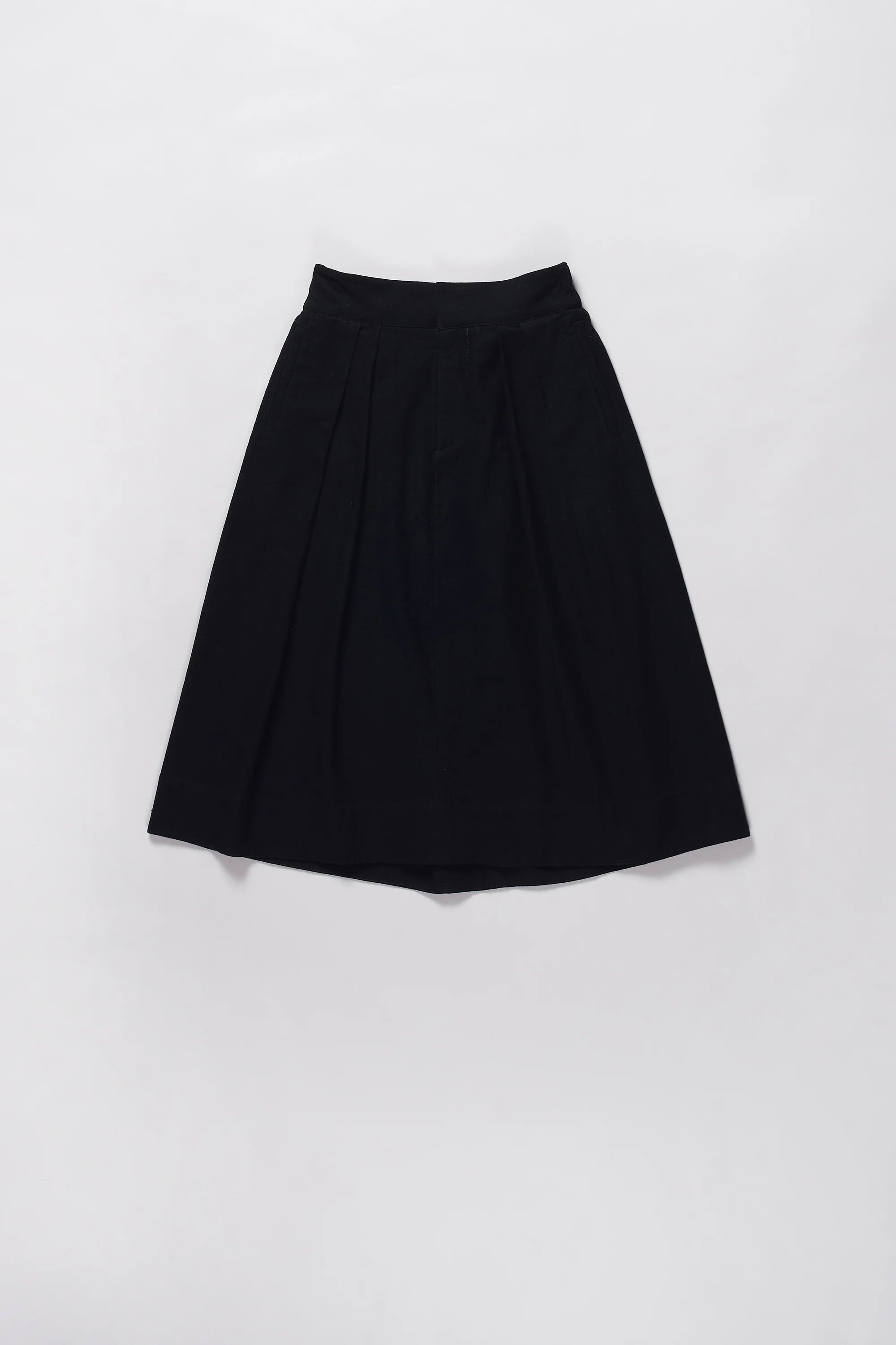 Front image of a black skirt