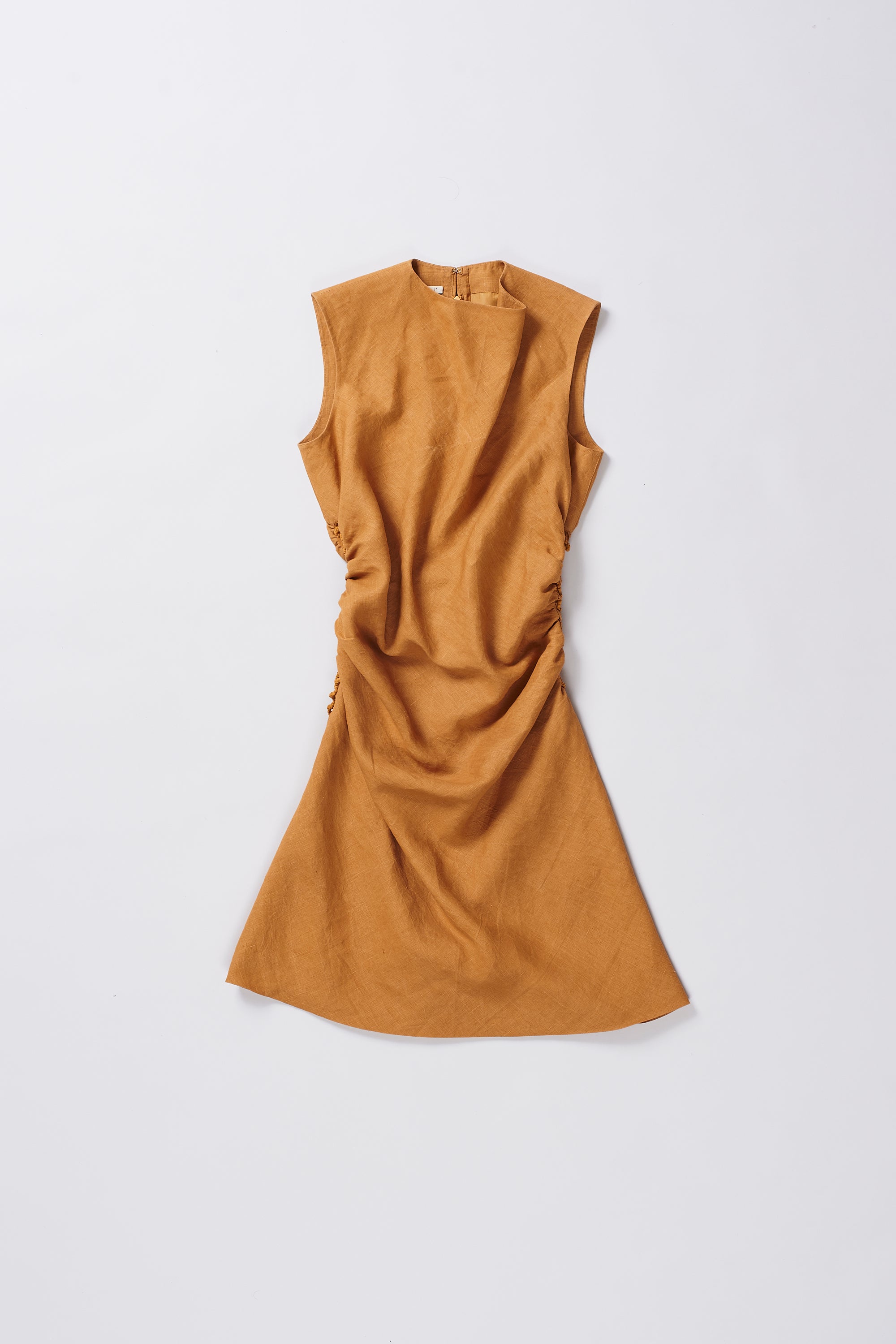 Front image of a mustard yellow dress
