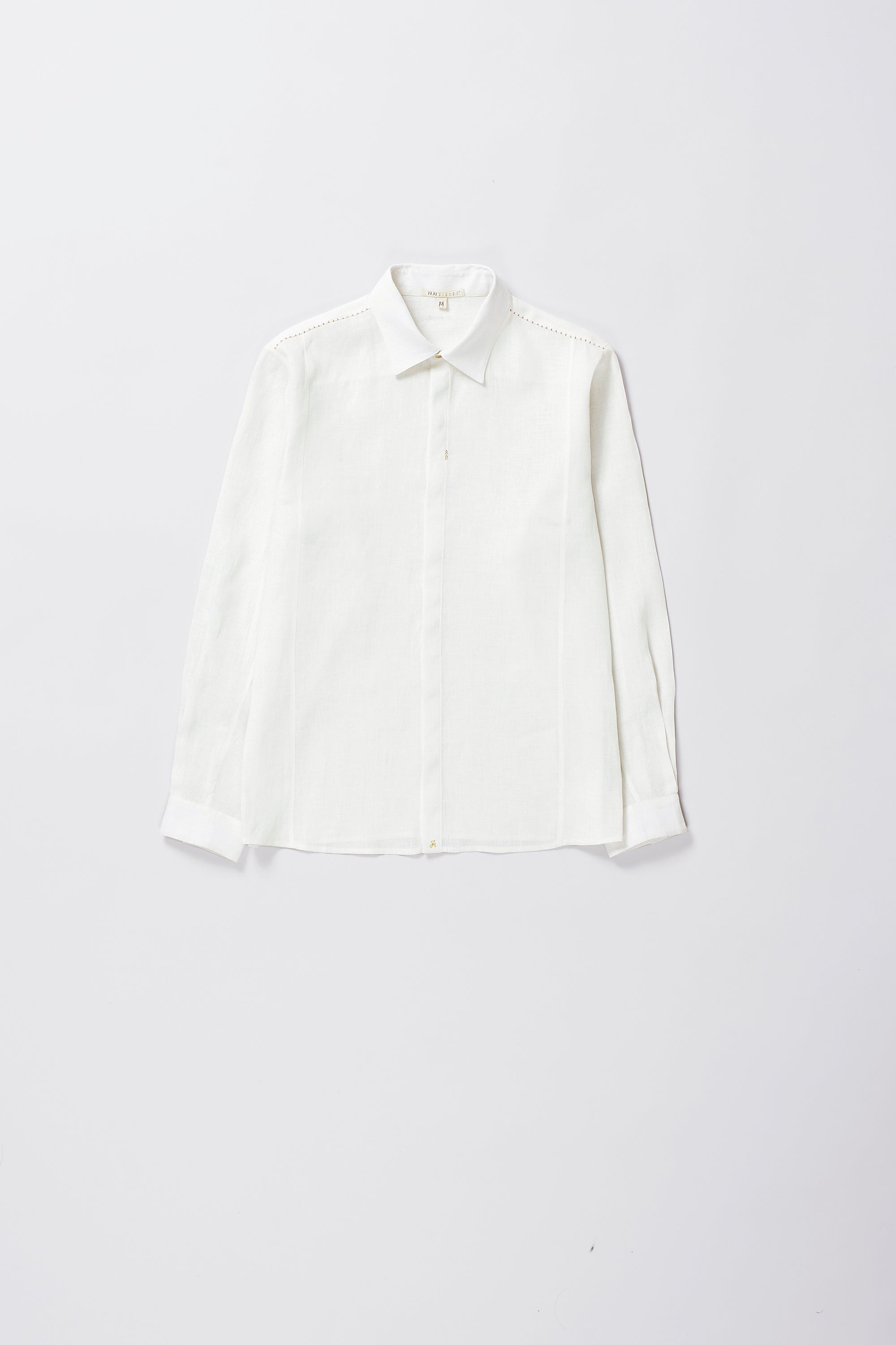Front image of a ecru shirt