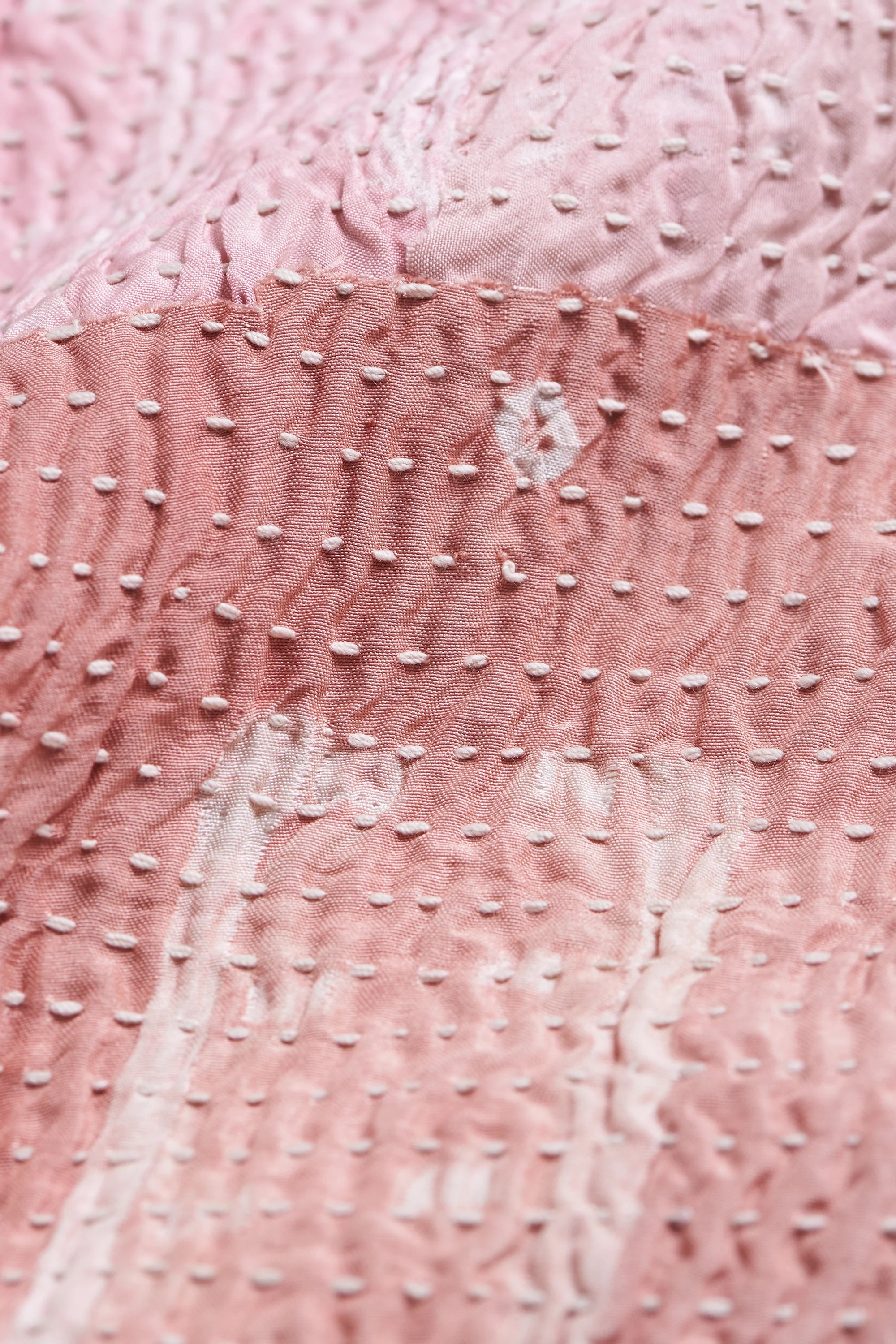 Fabric close-up with kanthawork and bandhani work