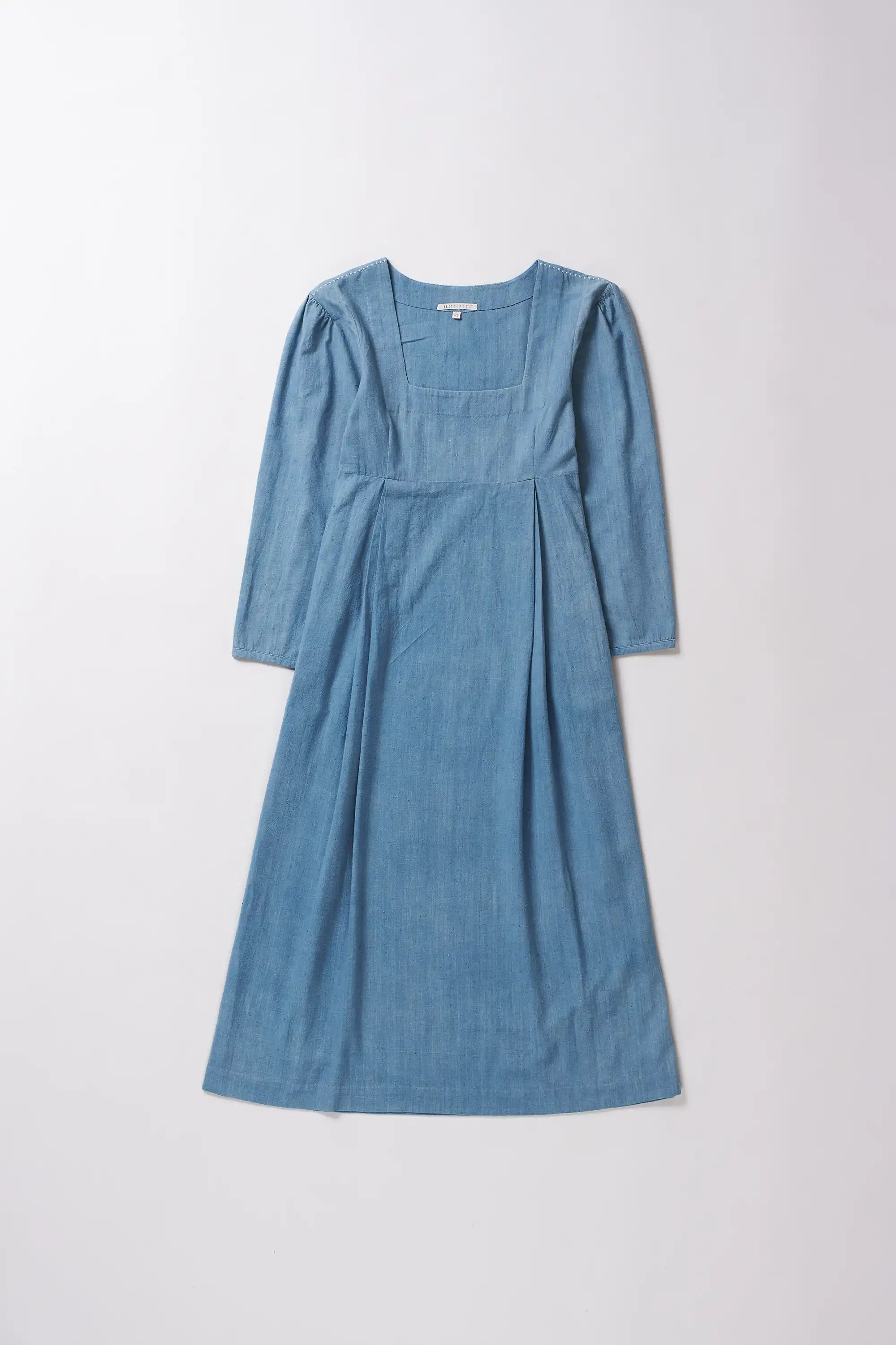 Blue dress on a white background