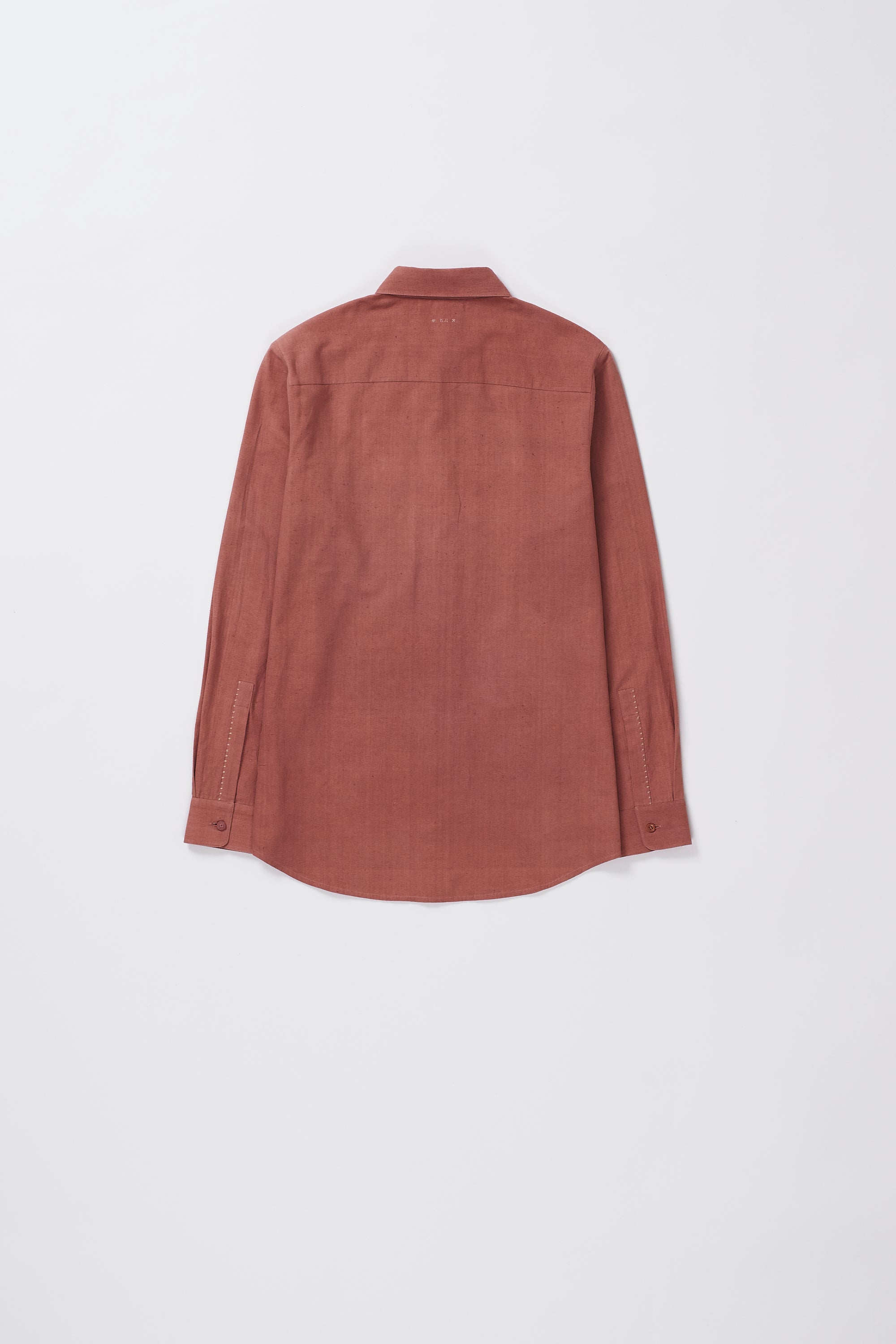 Back image of a rouge pink shirt