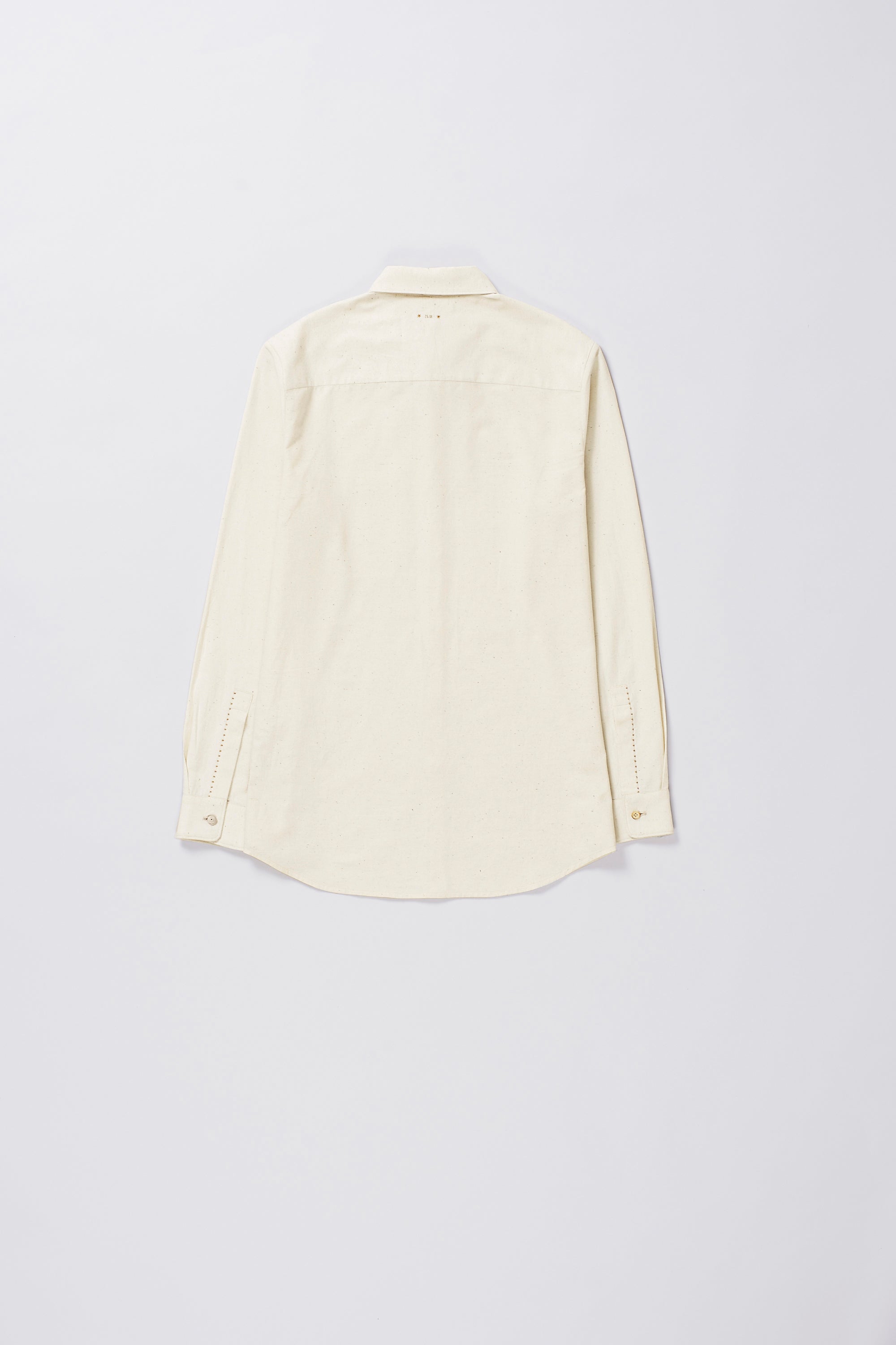 Back image of a ecru shirt
