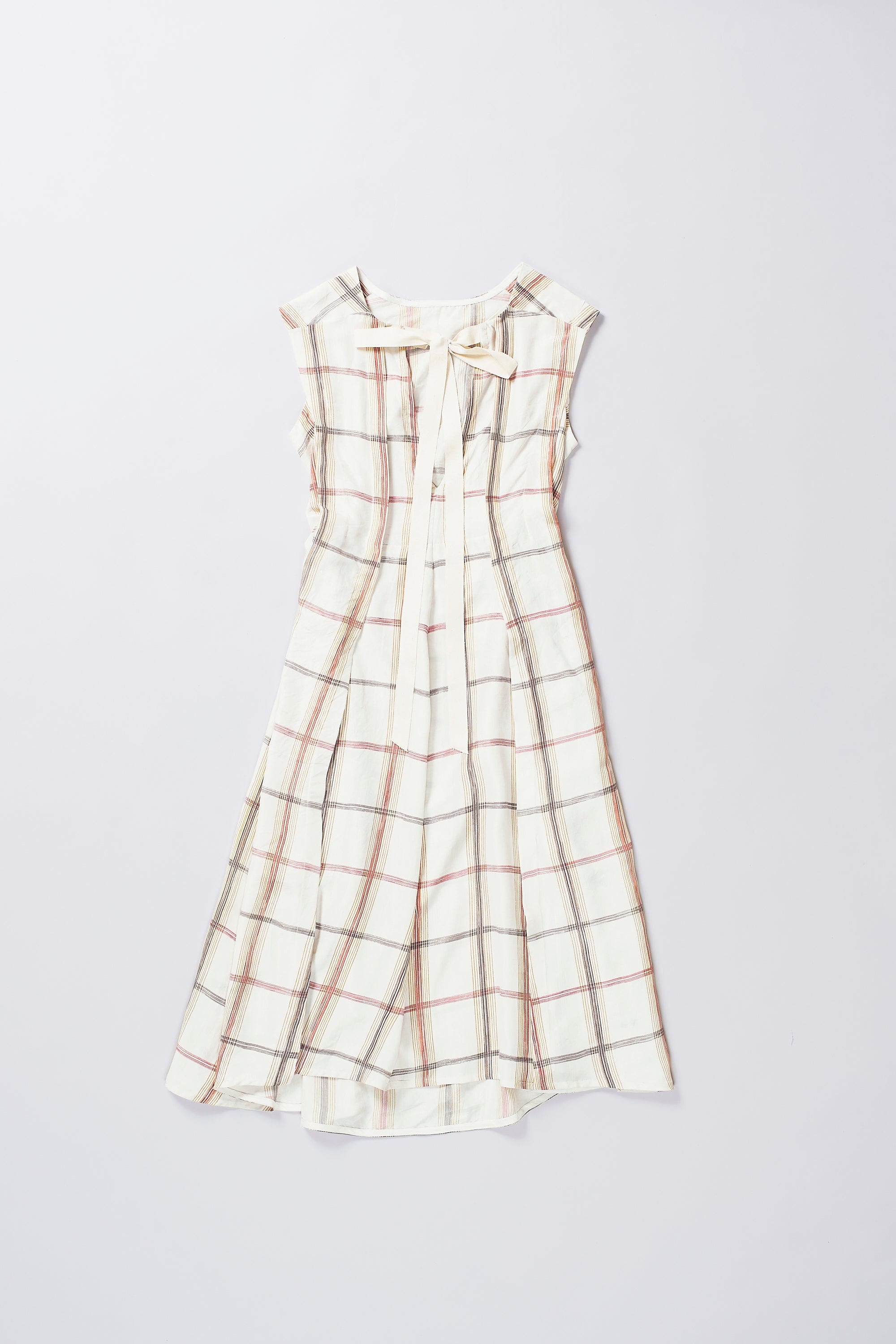 Back image of a cream dress
