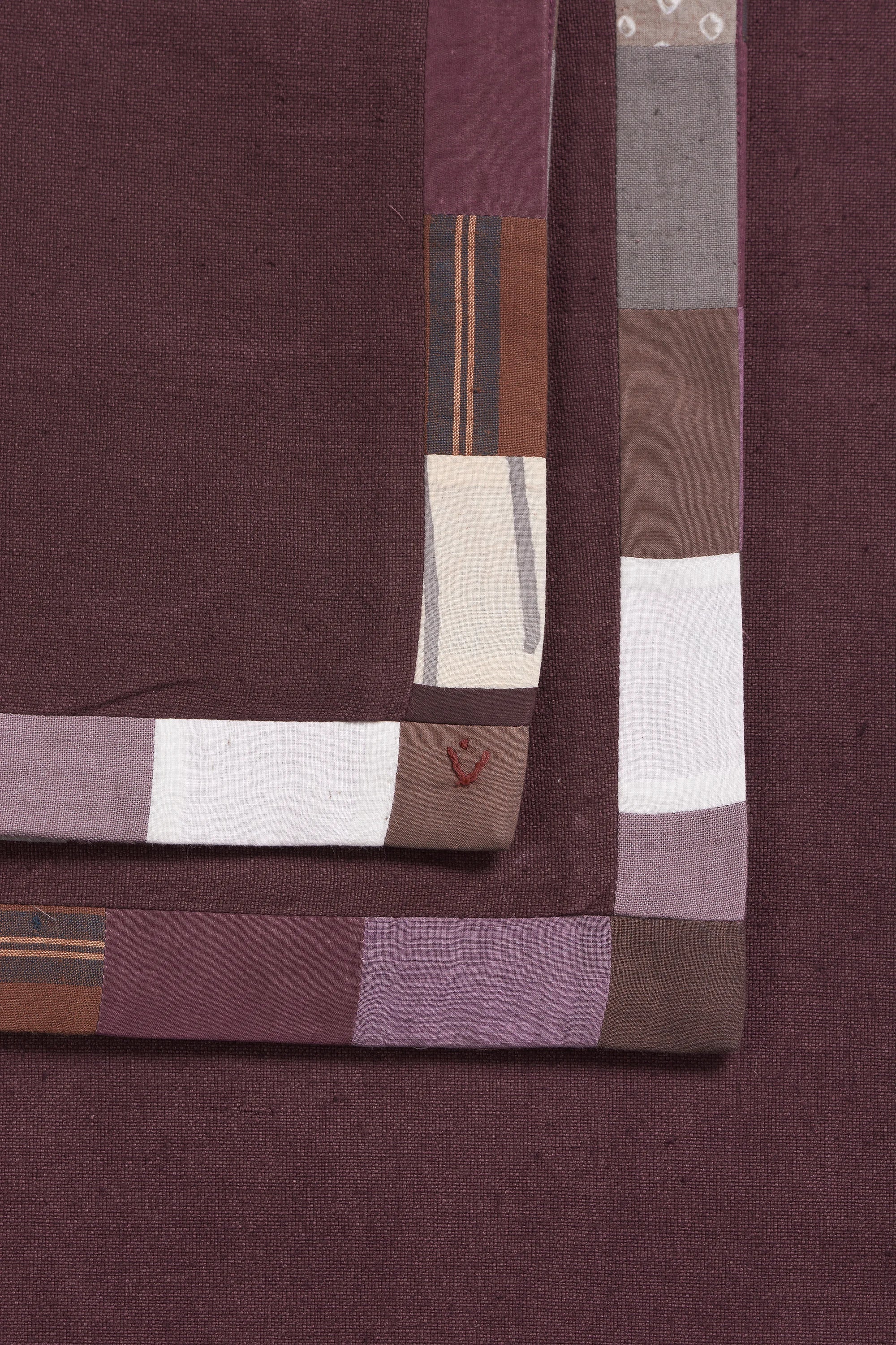 Fabric close-up with patchwork