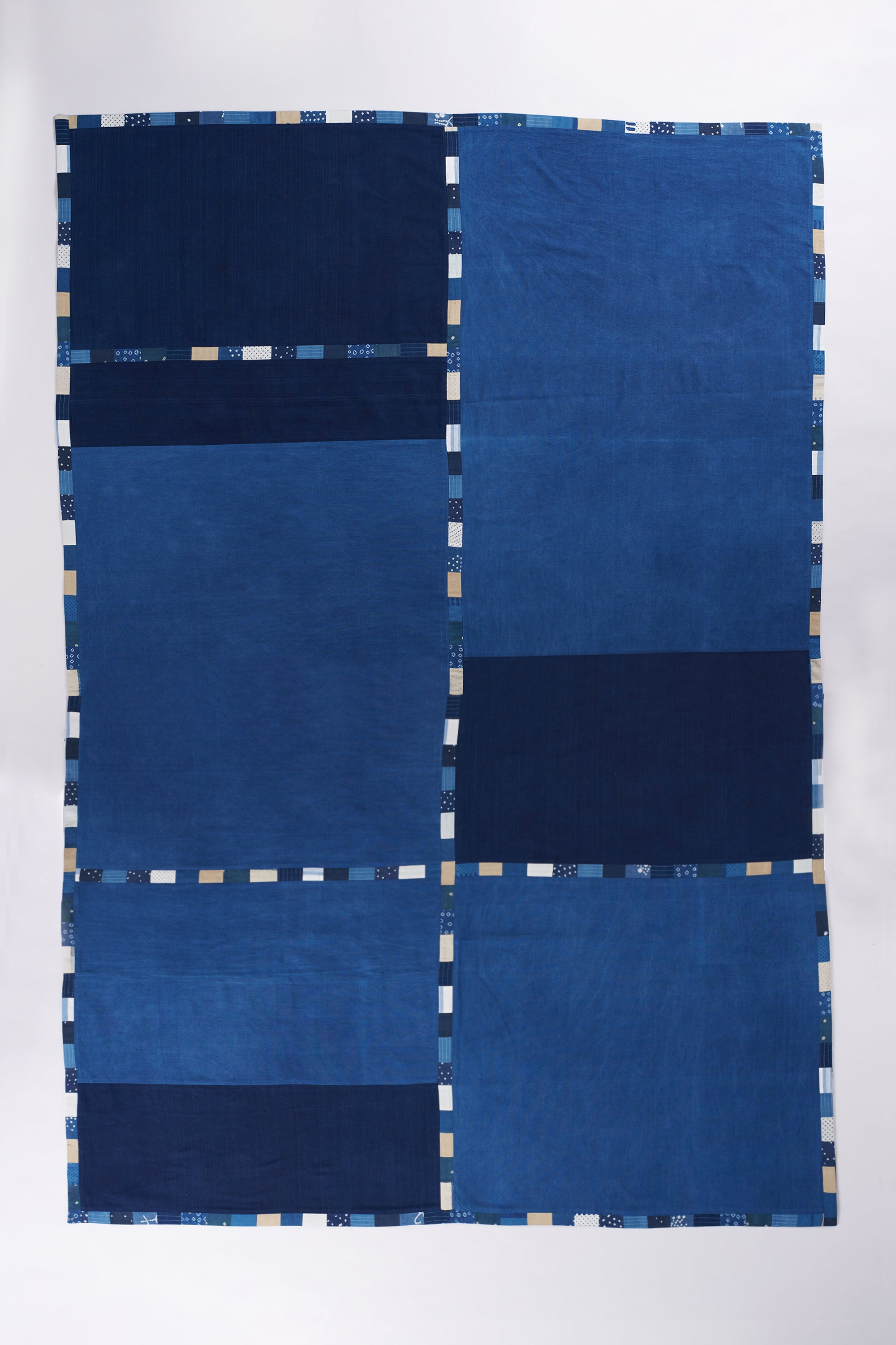 Medium indigo table cloth patchwork