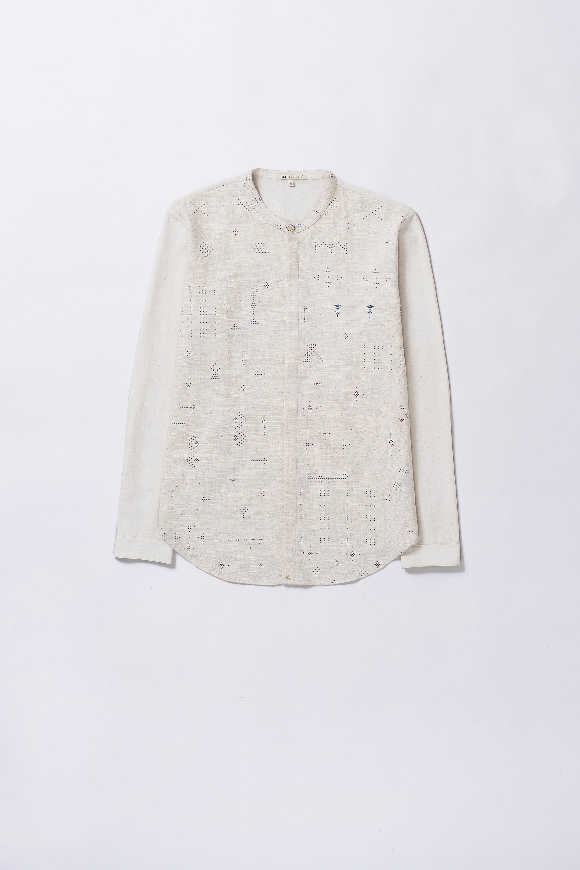 Front image of a ecru shirt